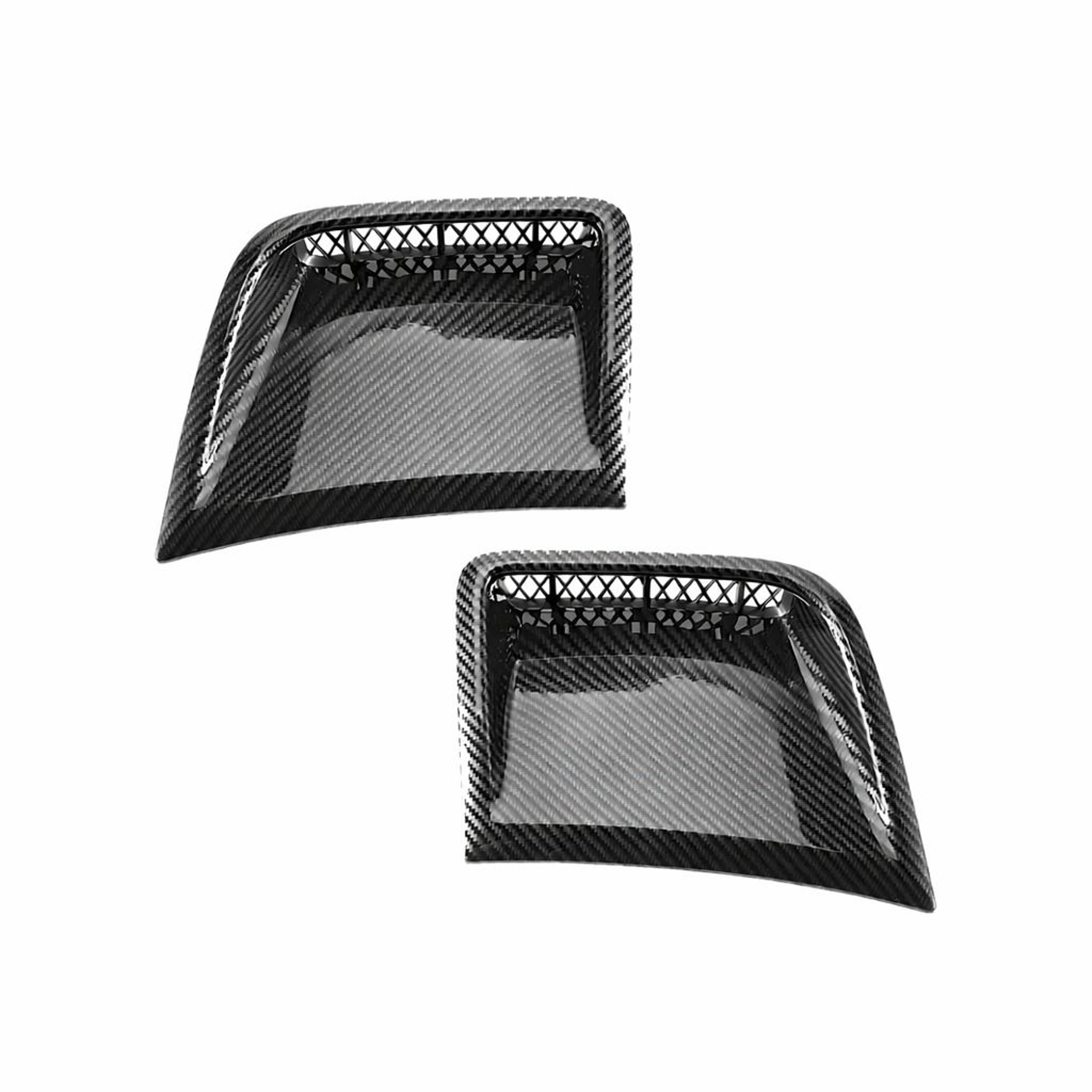 carbon fiber front bumper side air vents, durable pair for performance enhancement