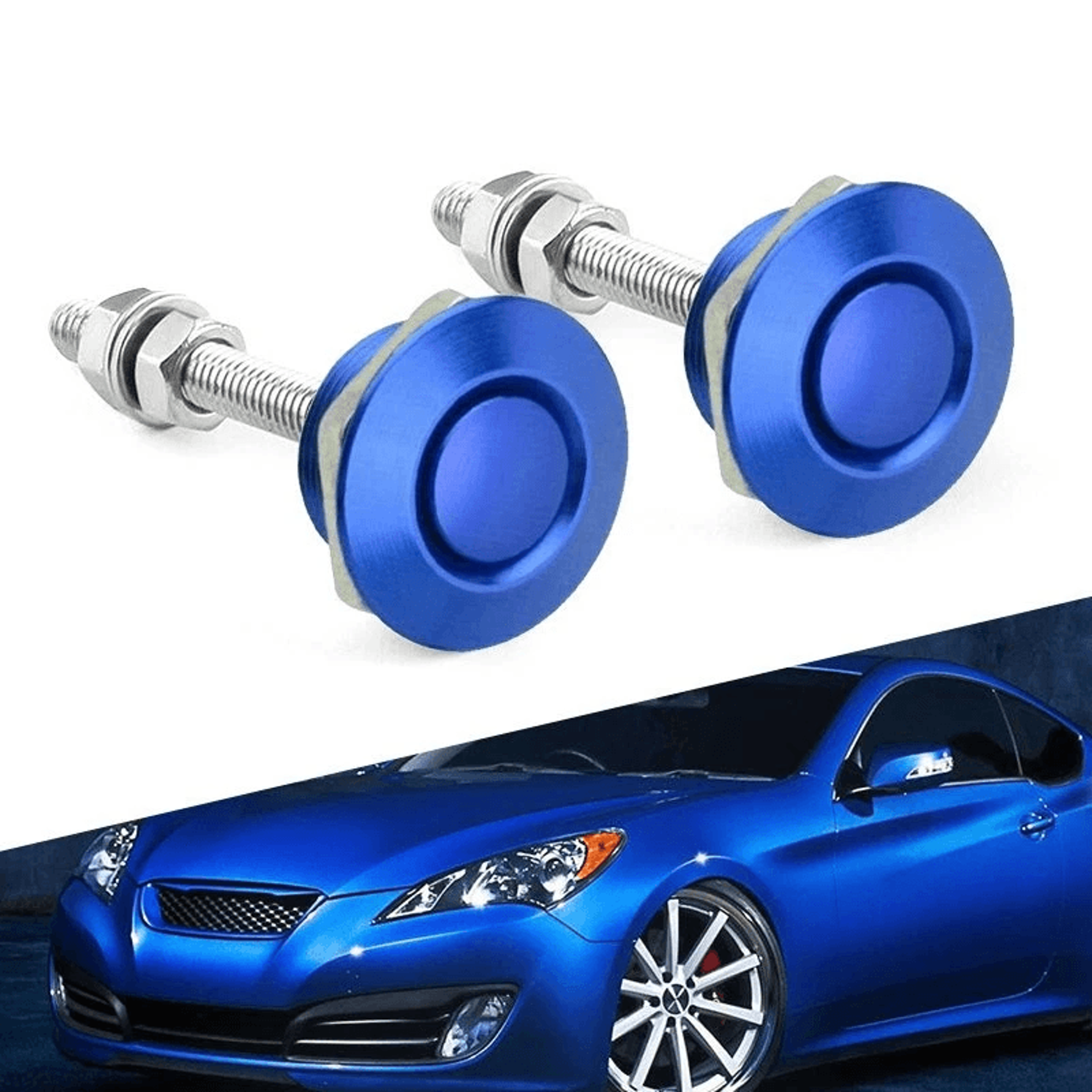 quick hood bonnet release, universal push button, pins lock clips bumper latch e