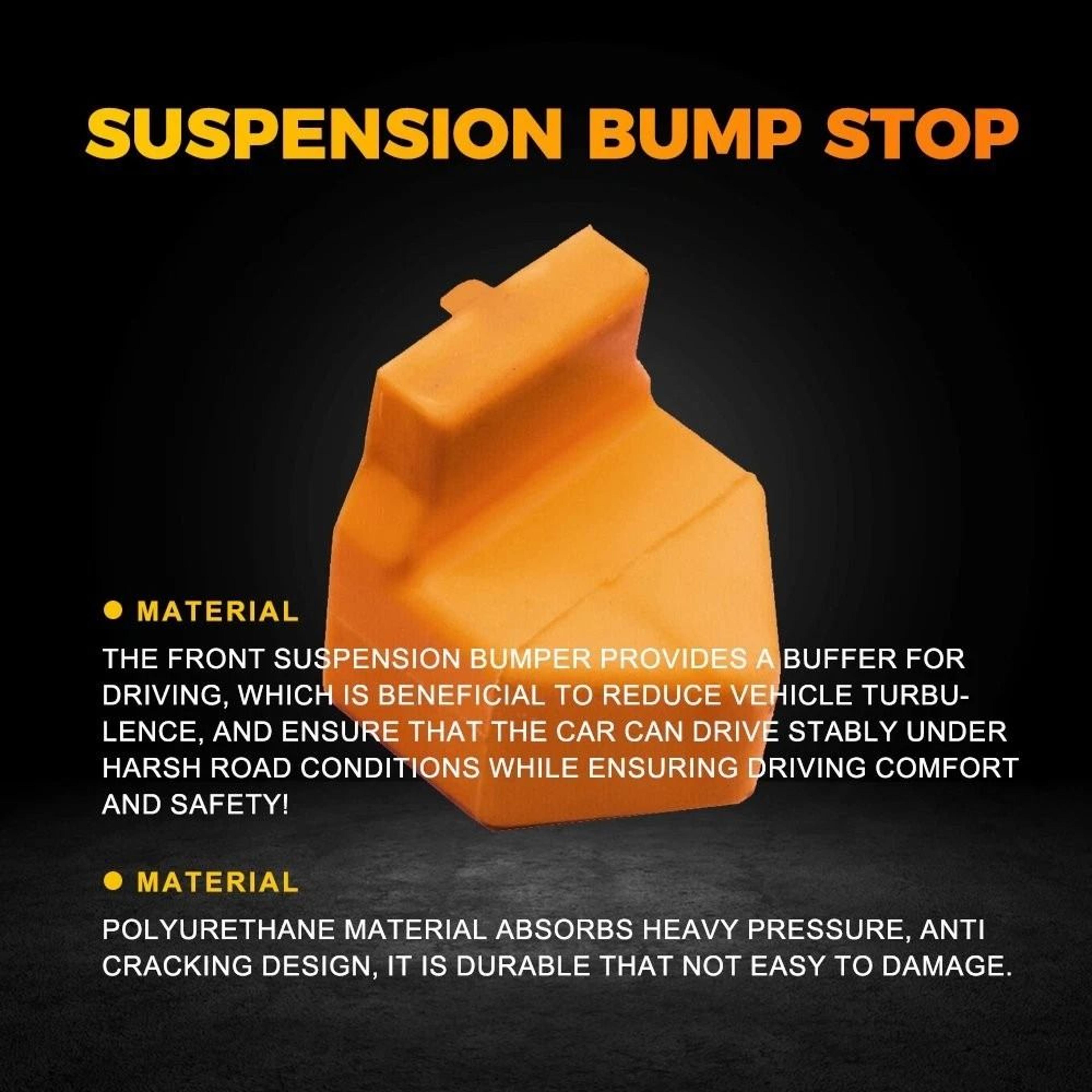 Front Suspension Pair Bump Stop Vehicle Shock Cushion AntiCracking Design 4