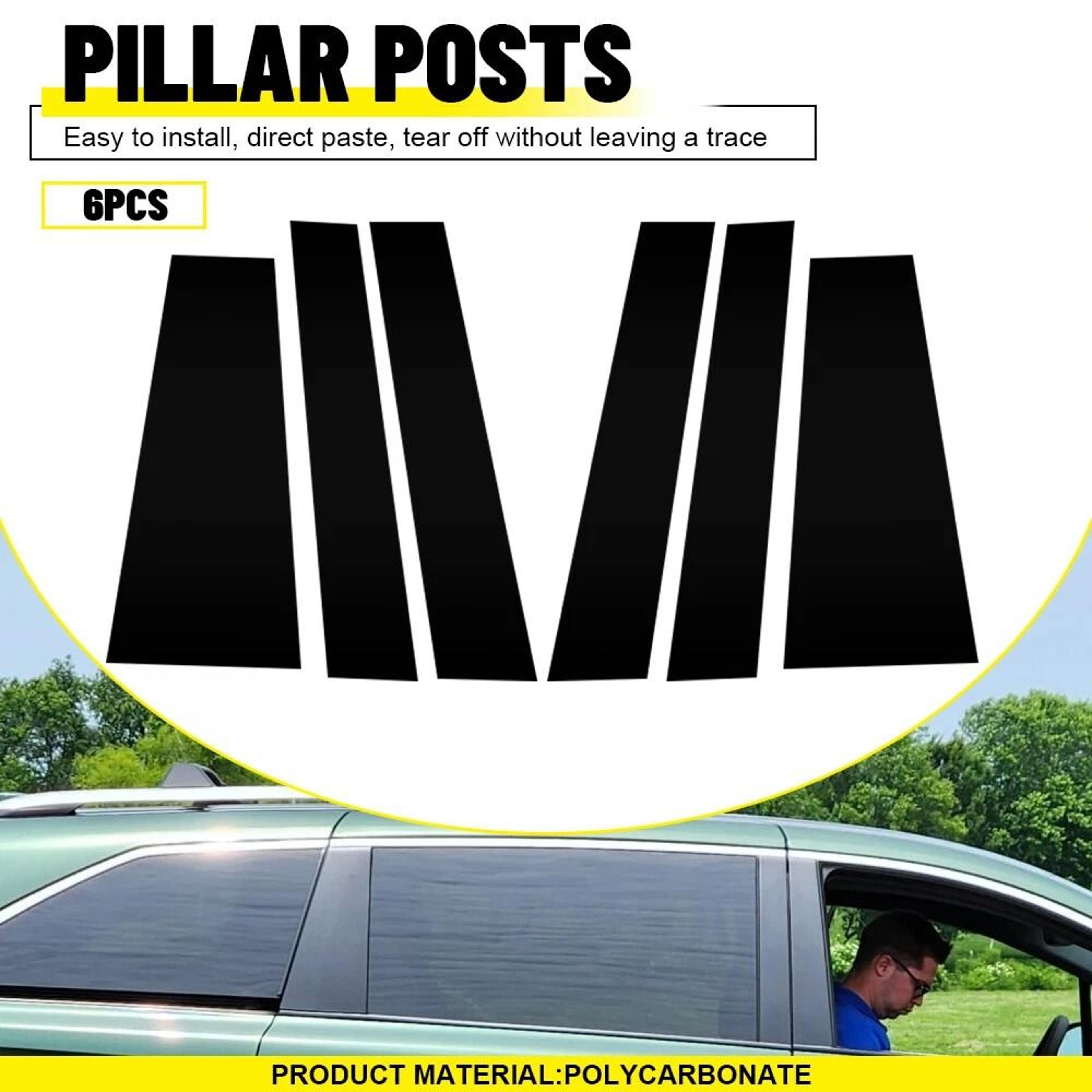 Gloss Black Door Window Trim Cover Pillar Posts 11