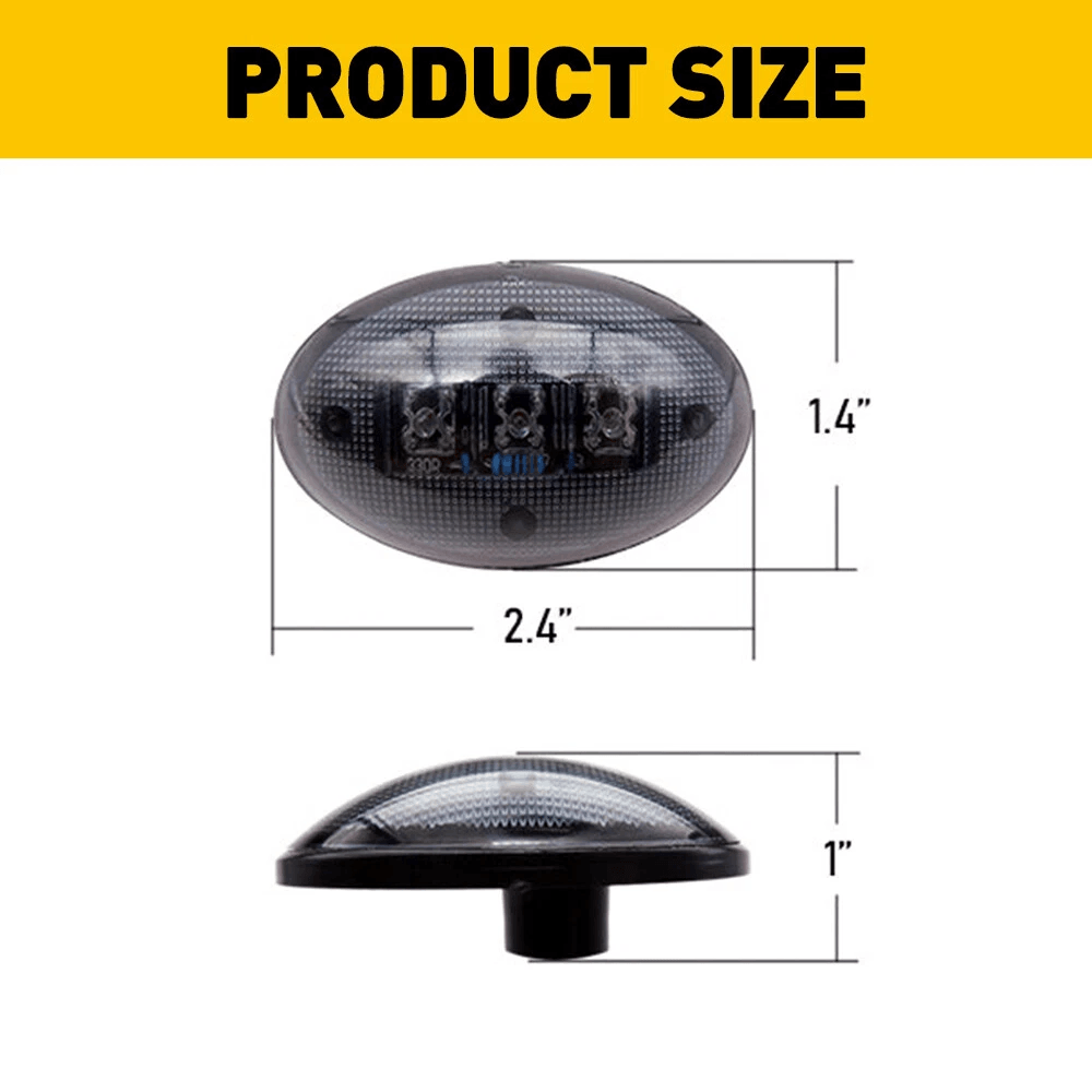 Dually Bed LED Light Kit Smoke LED Side Fender Marker Lights Amber And Red 1