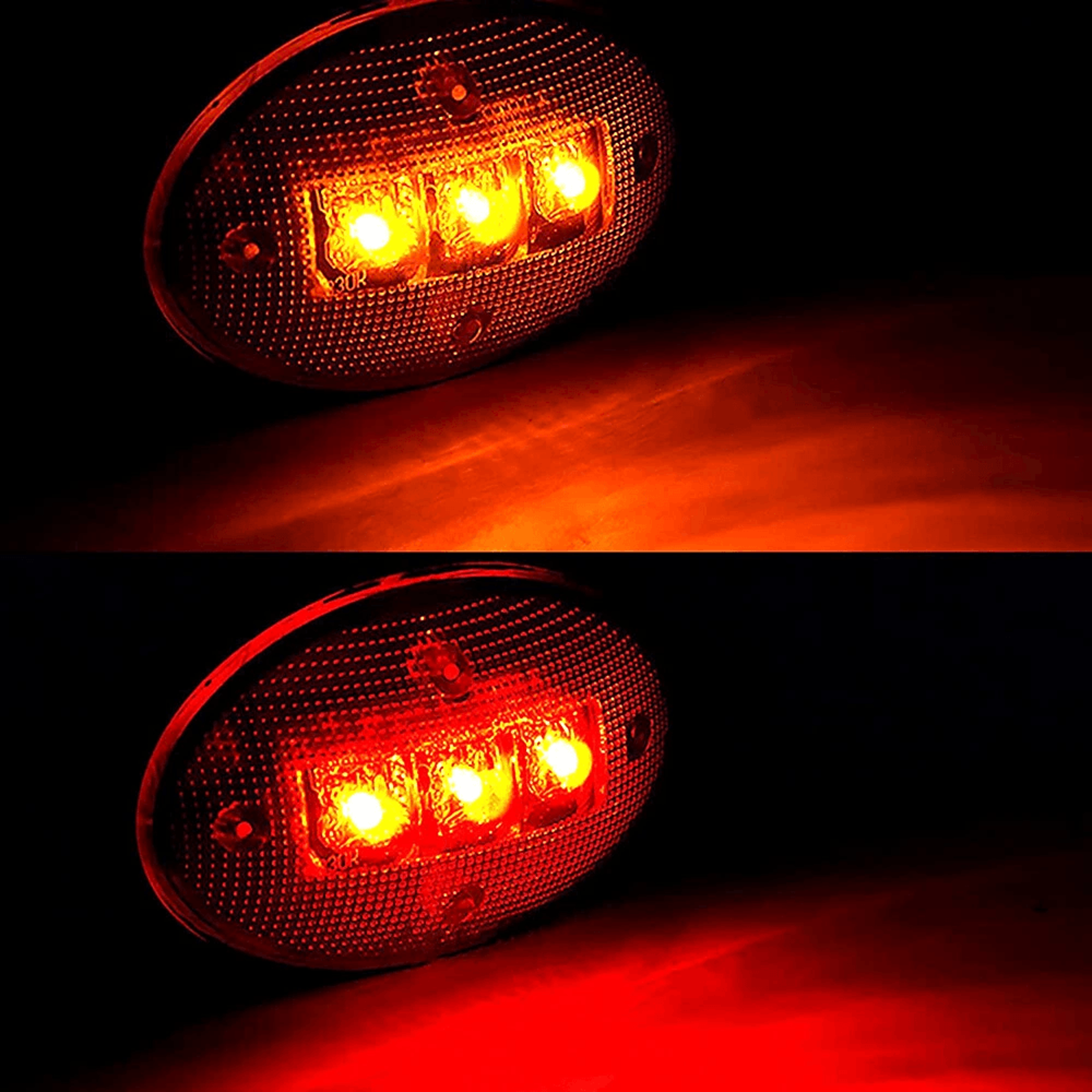 Dually Bed LED Light Kit Smoke LED Side Fender Marker Lights Amber And Red 3