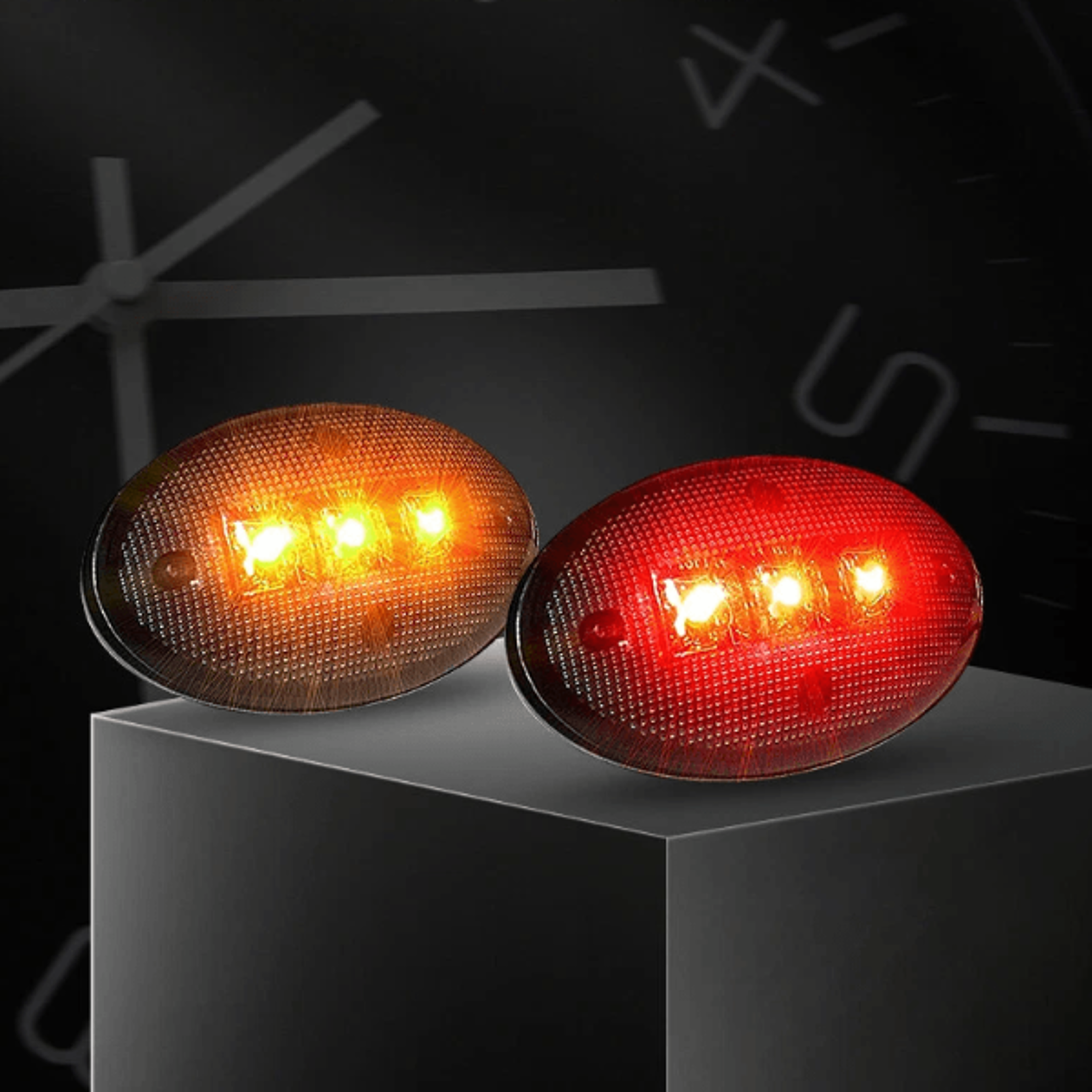 dually bed led light kit, smoke led side fender marker lights, amber and red
