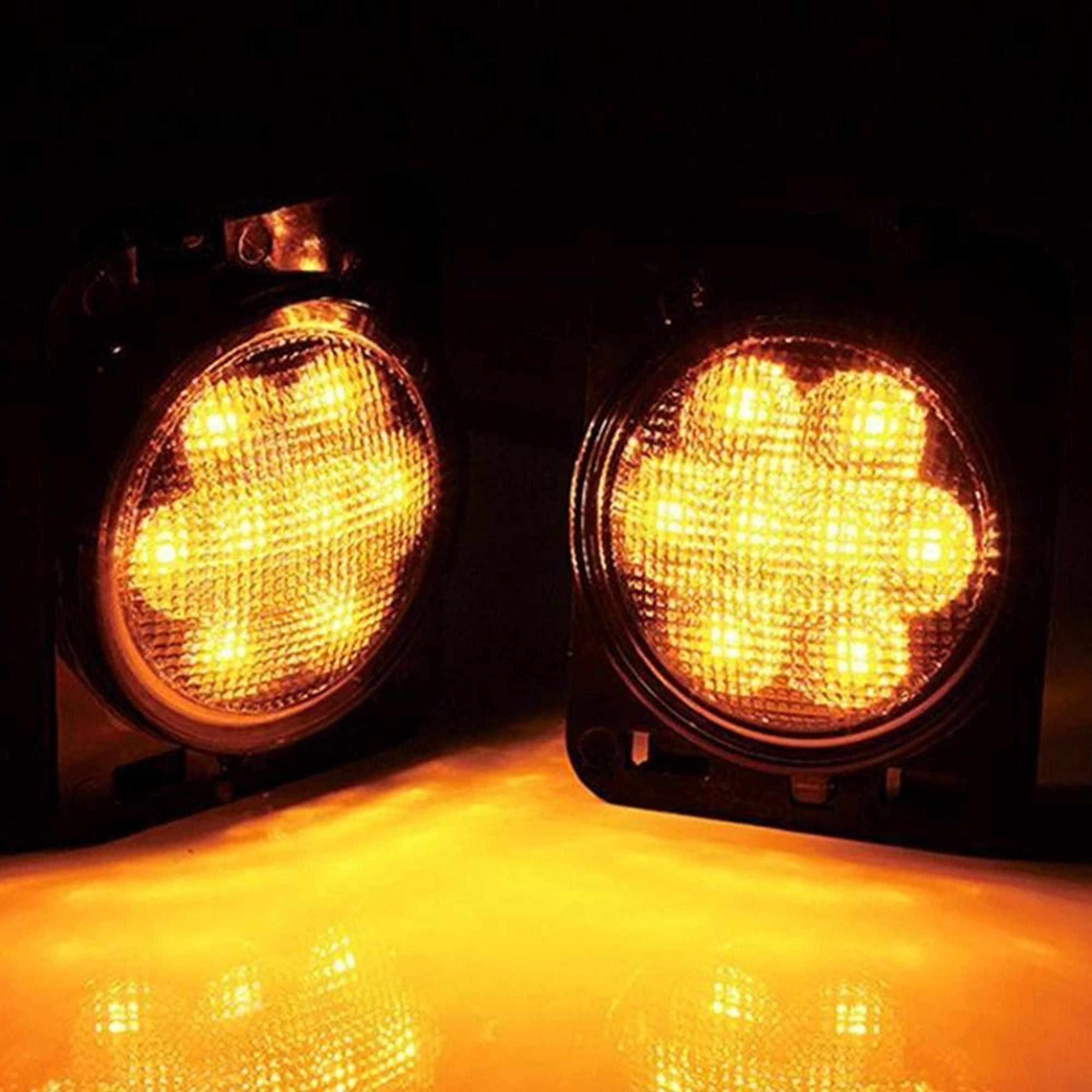 smoked lens led side marker, amber fender lights, waterproof, energy saving, durable black abs housing