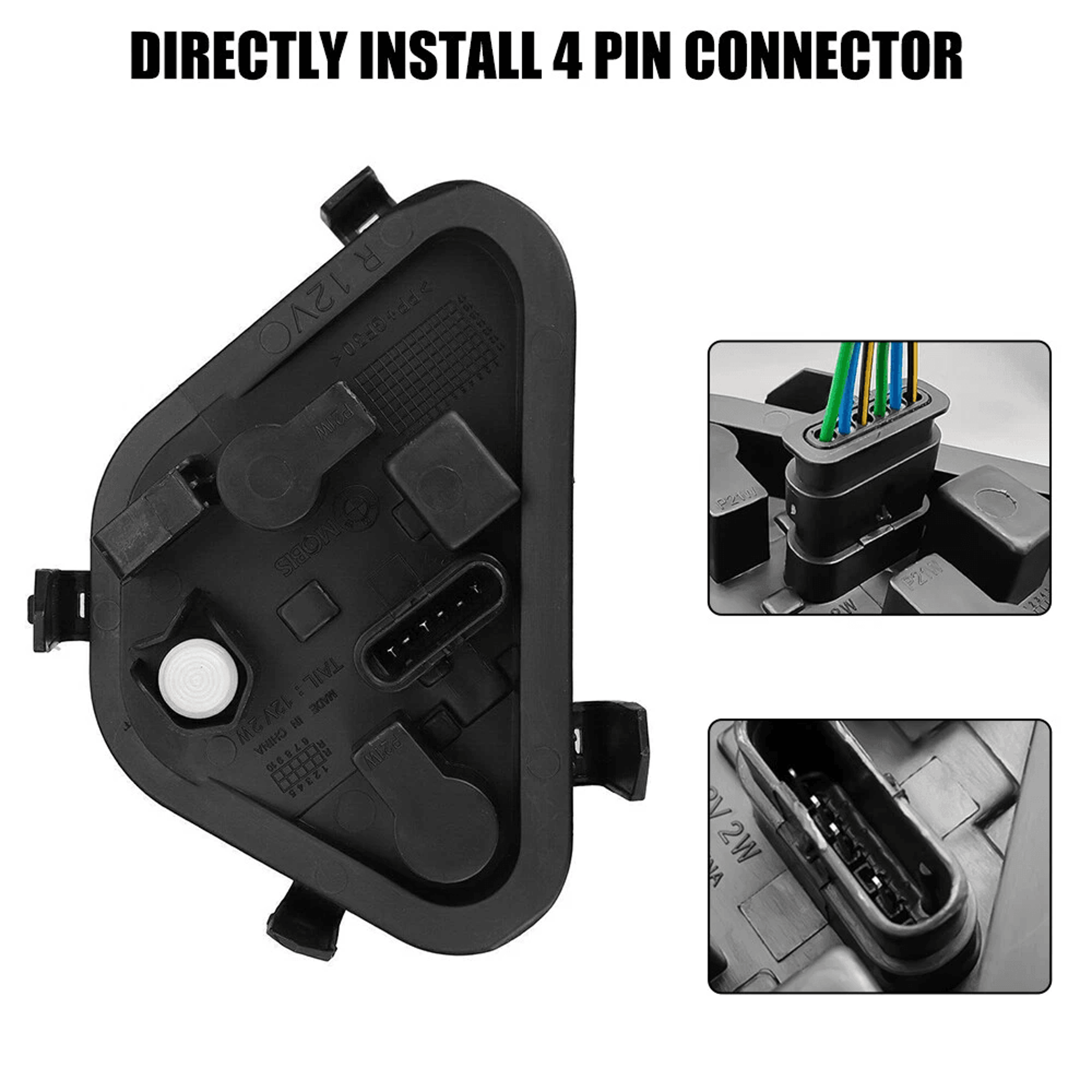 Right Bulb Socket For Rear Tail Light Panel Stable Performance Easy Installation Plug  Play 5
