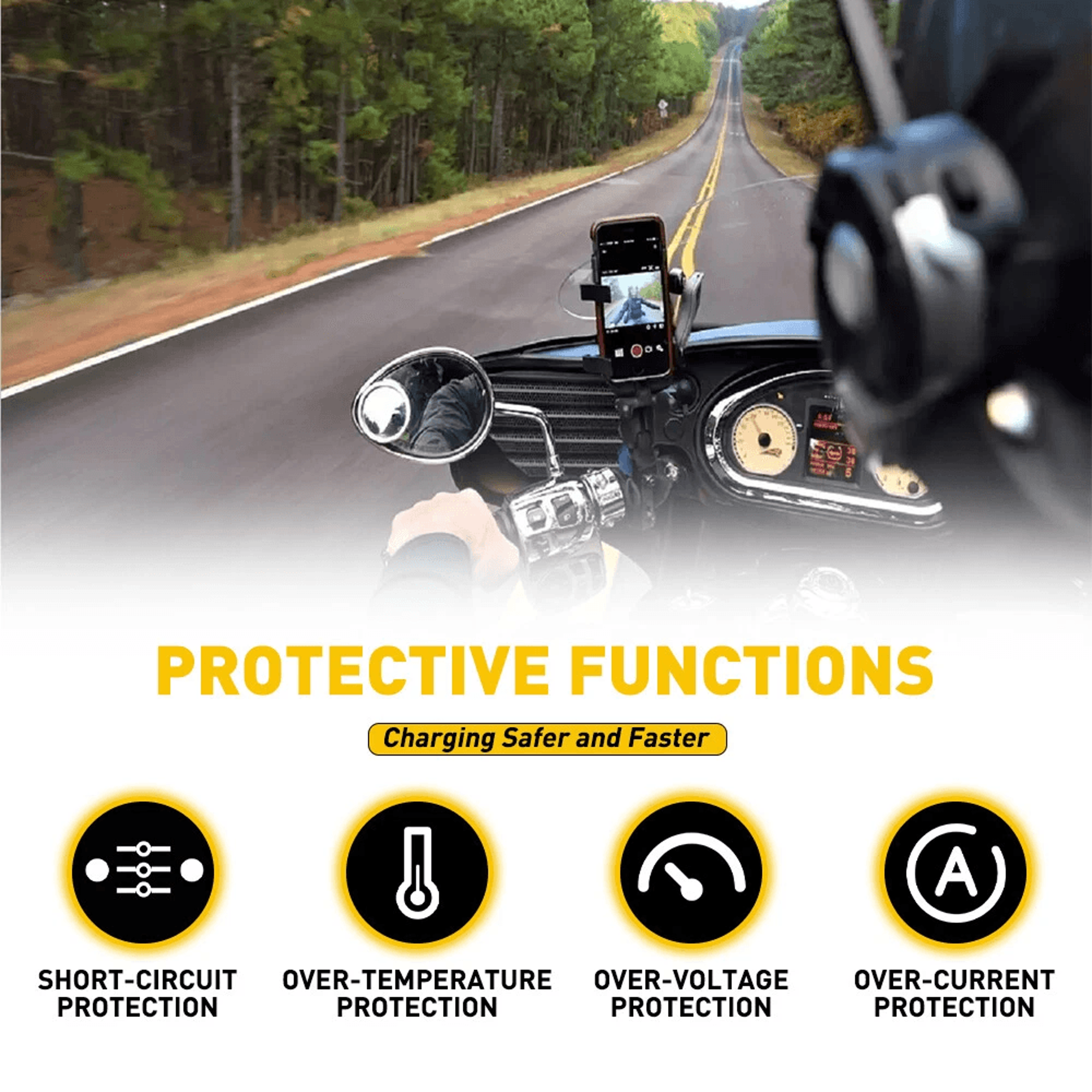 Waterproof SAE To USB Cable Adapter Motorcycle USB Charger With Power Switch LED Power Indication F 1
