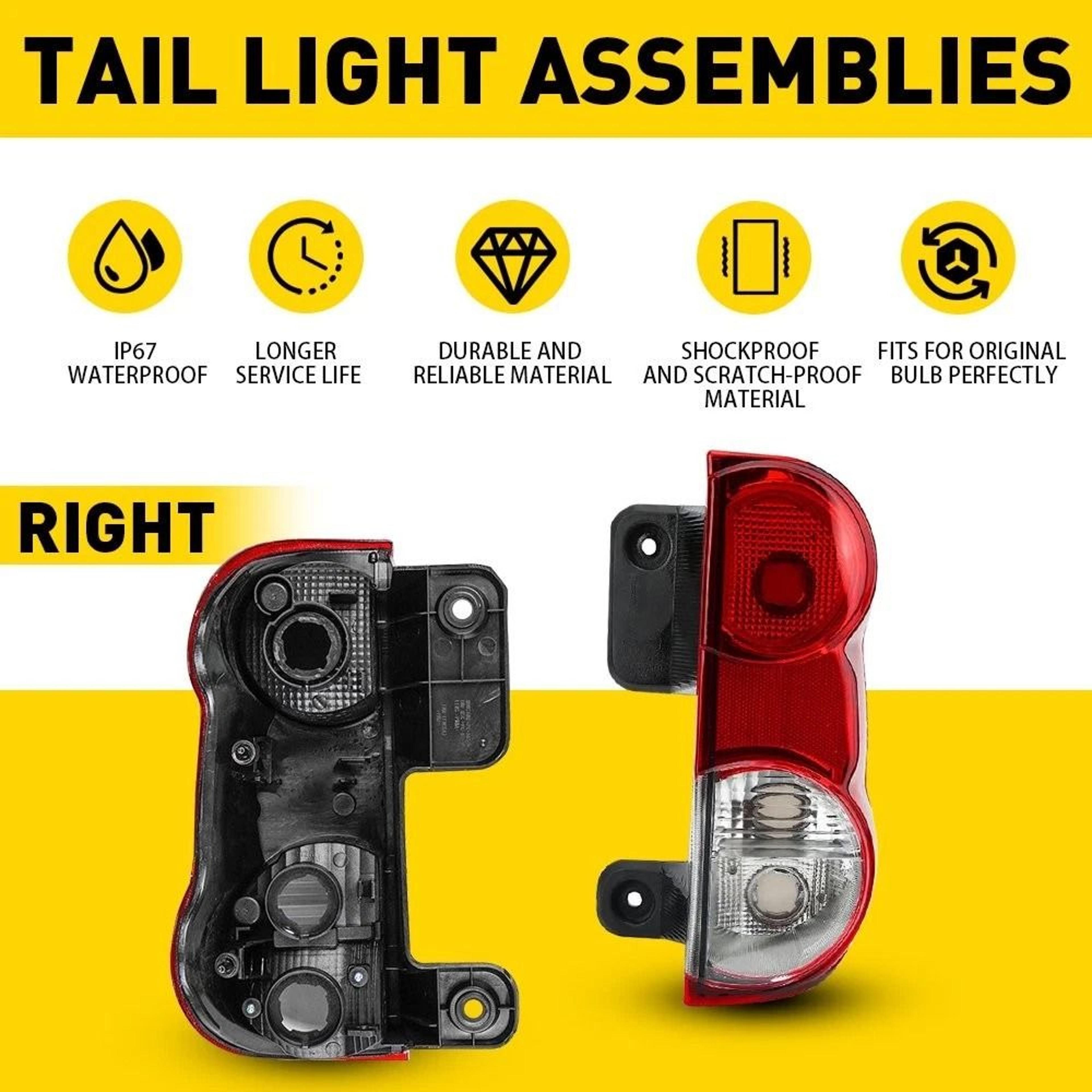 Passenger Side Right Tail Light Rear Assemblies Lamp Plug And Play Durable Easy Install 2
