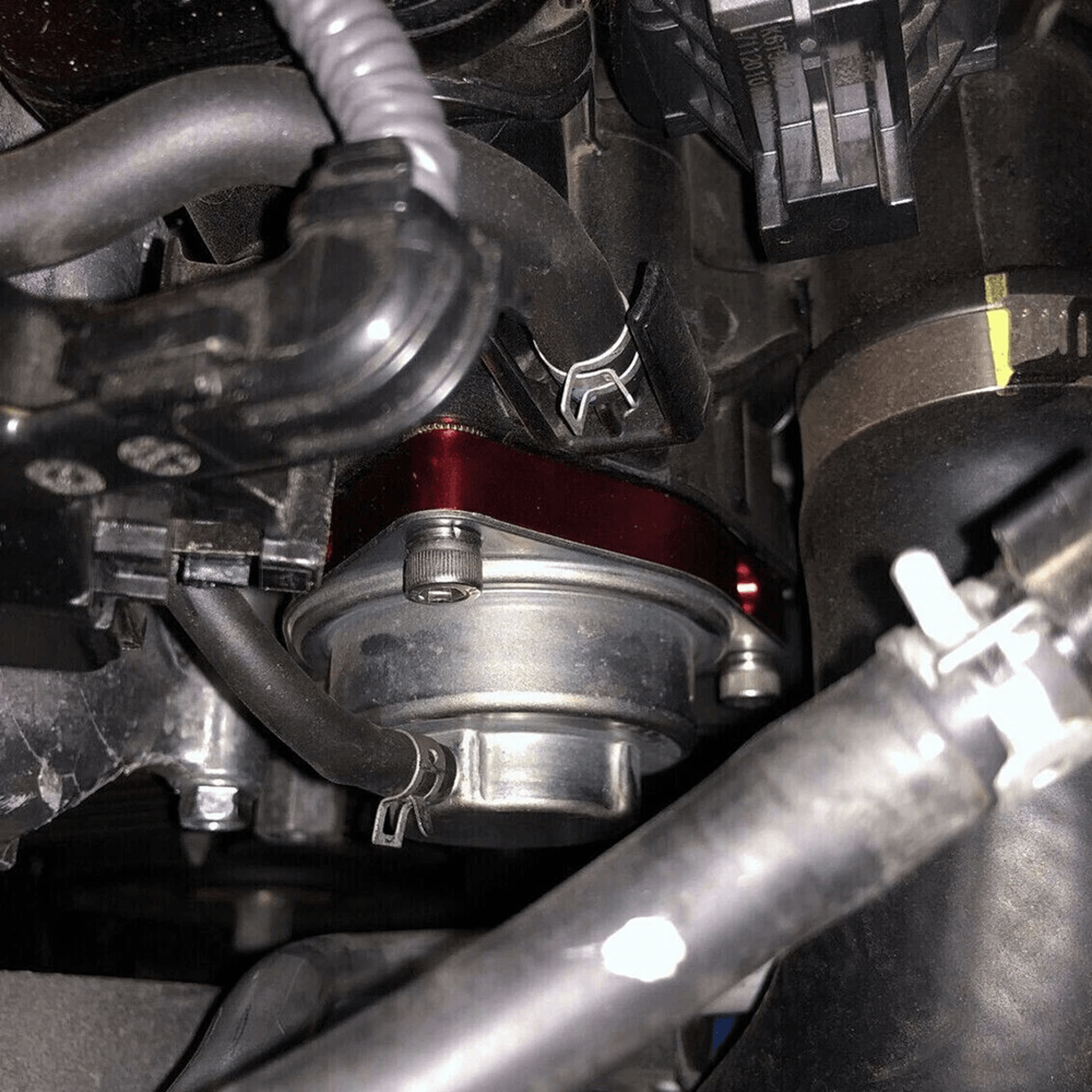 HighPerformance Turbo Blow Off Valve Spacer Red BOV Plate CNCMachined Aircraft Aluminum Coupe Bille 9