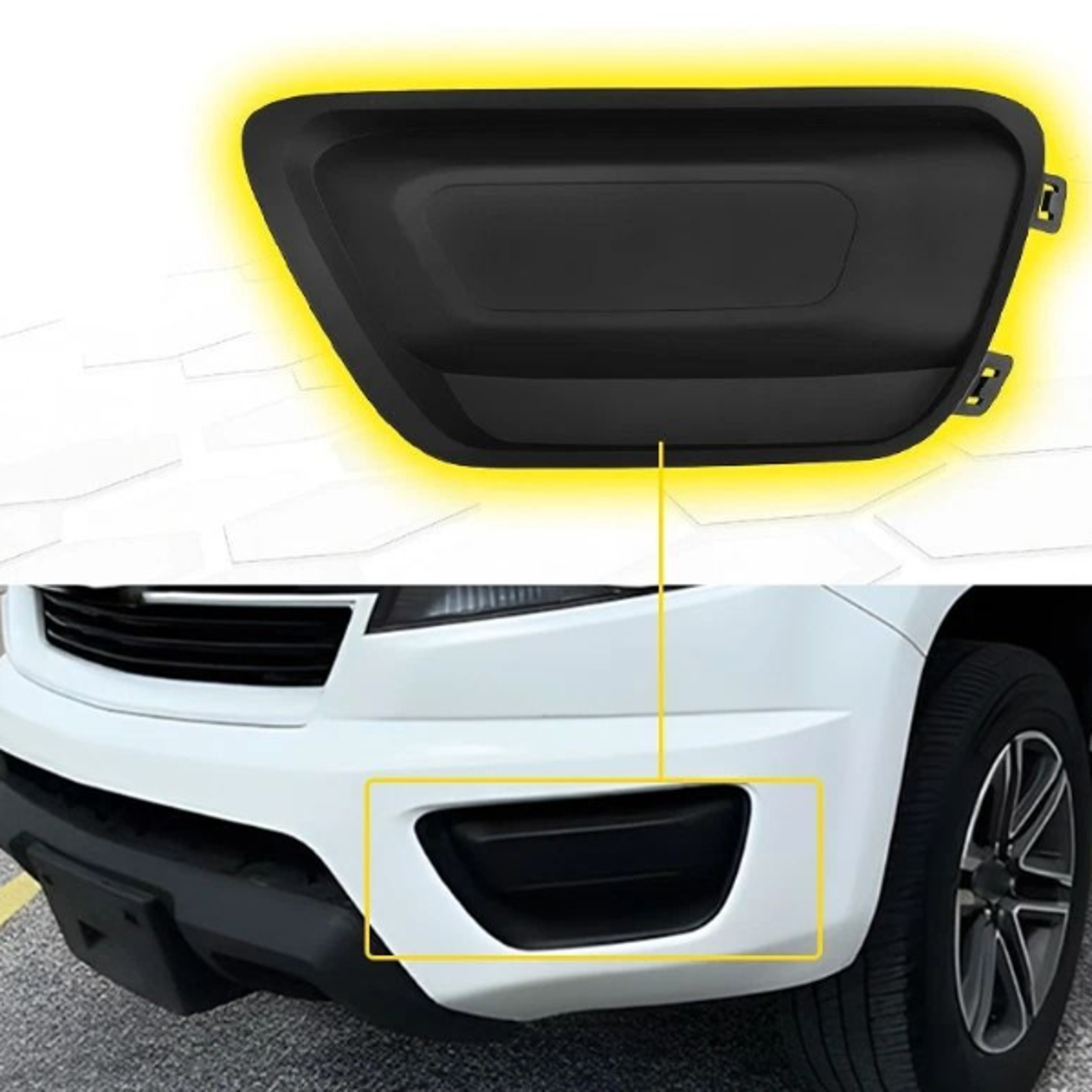 front left side fog light cover, premium fit for your car, enhance vehicle look