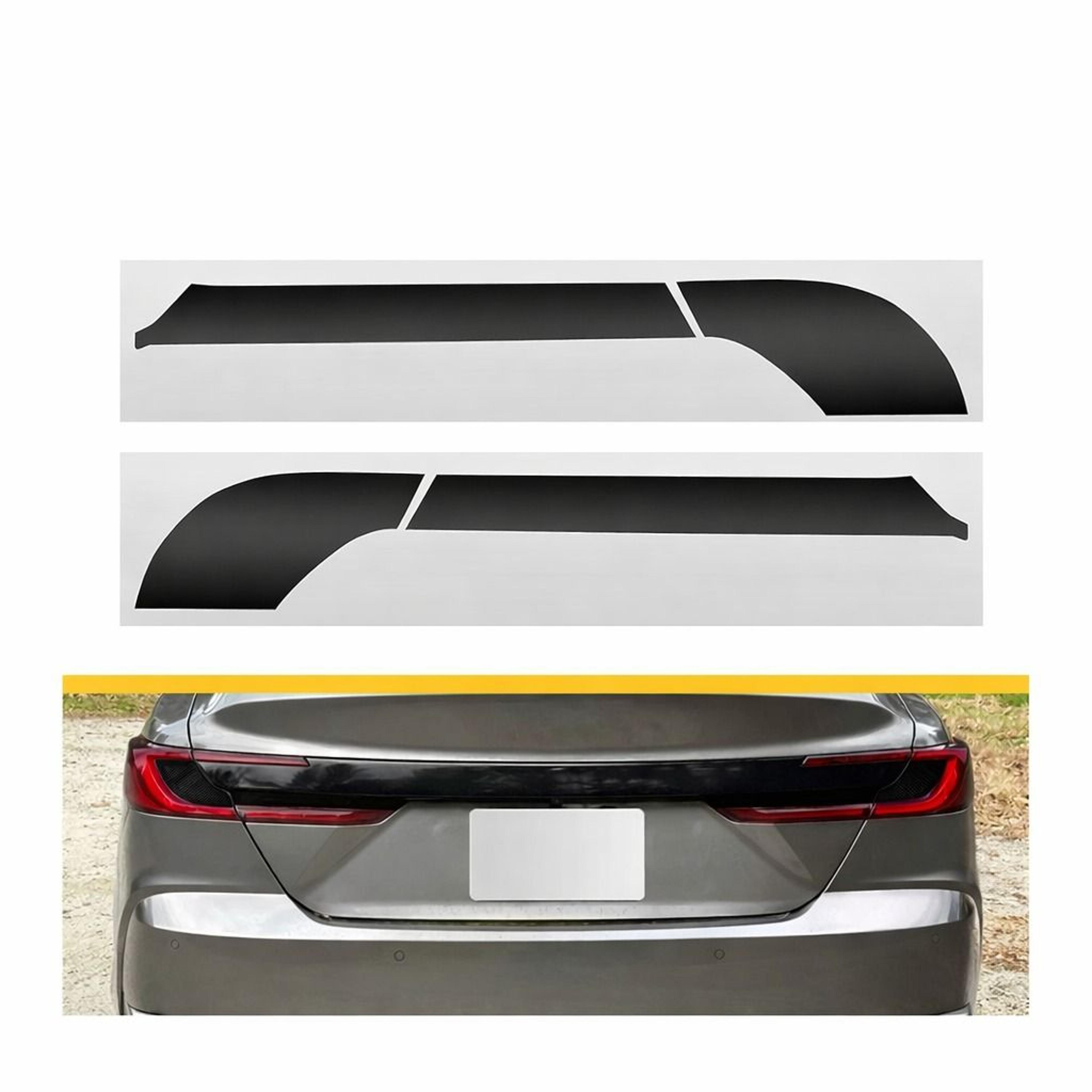 precut vinyl overlay, tail light blackout tint, durable self-adhesive sticker for car taillights, perfect fit, easy inst