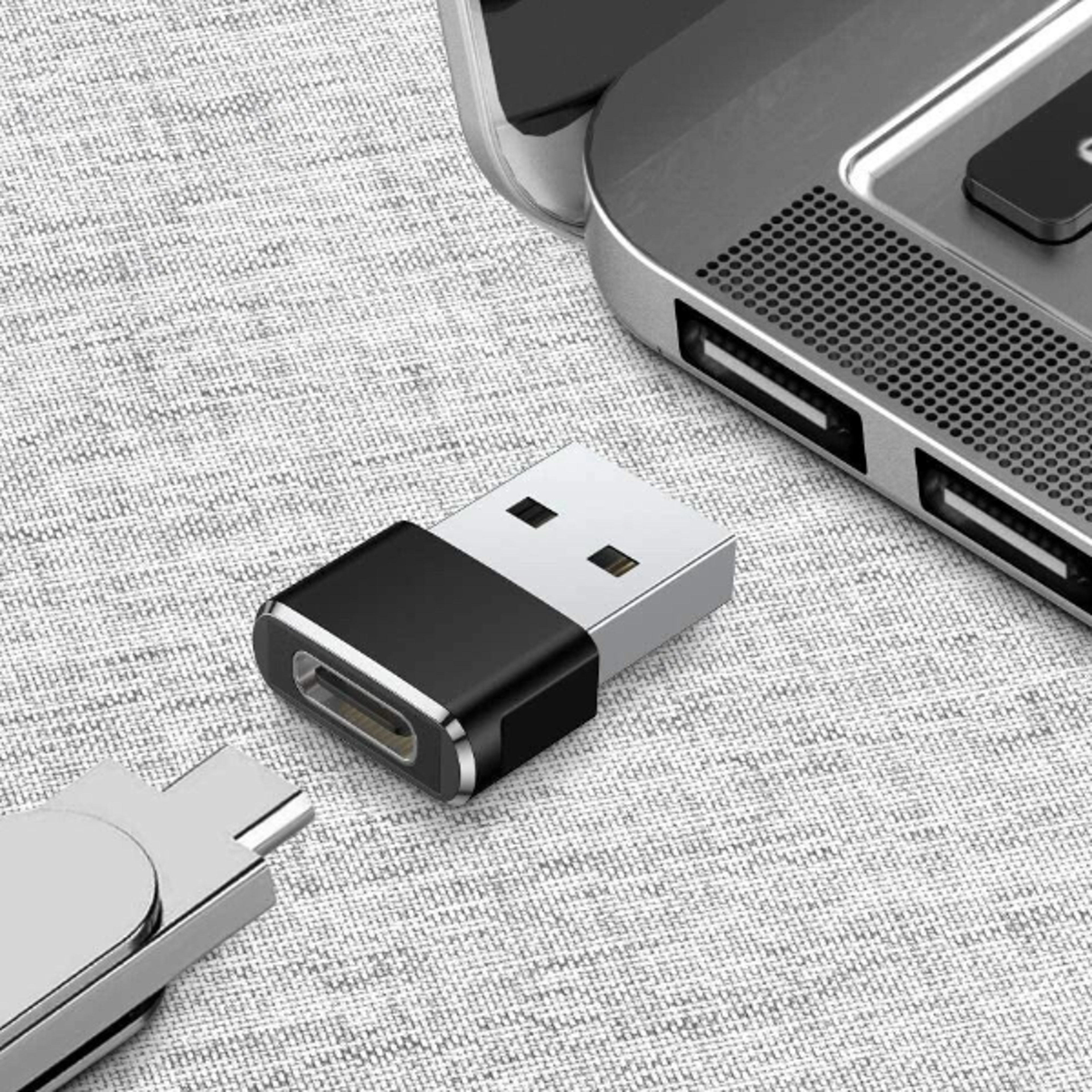 usb c type c female to usb type a male port converter adapter, compatible with laptops, phones, and devices