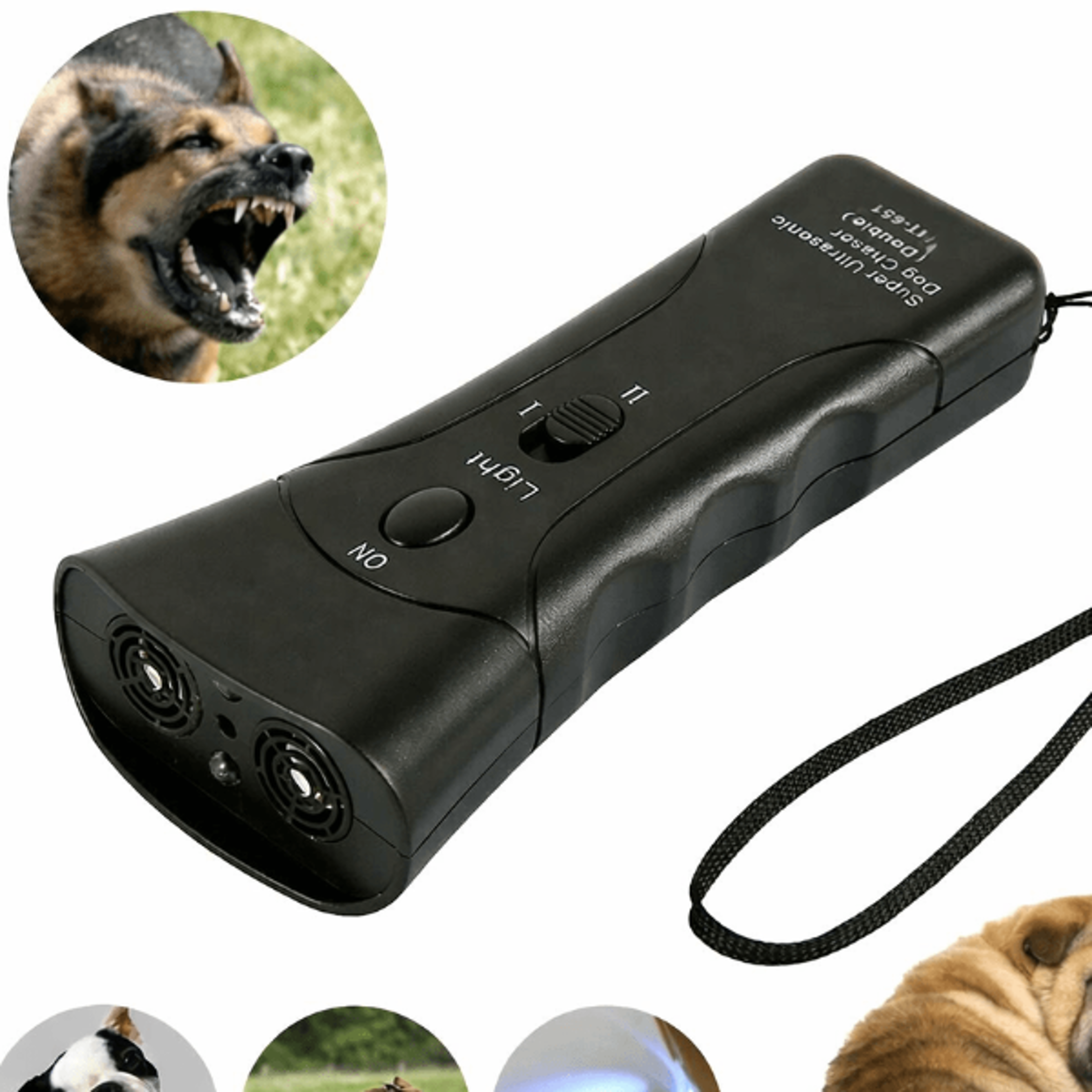 led light ultrasonic anti dog barking trainer, petgentle sonics gentle chaser