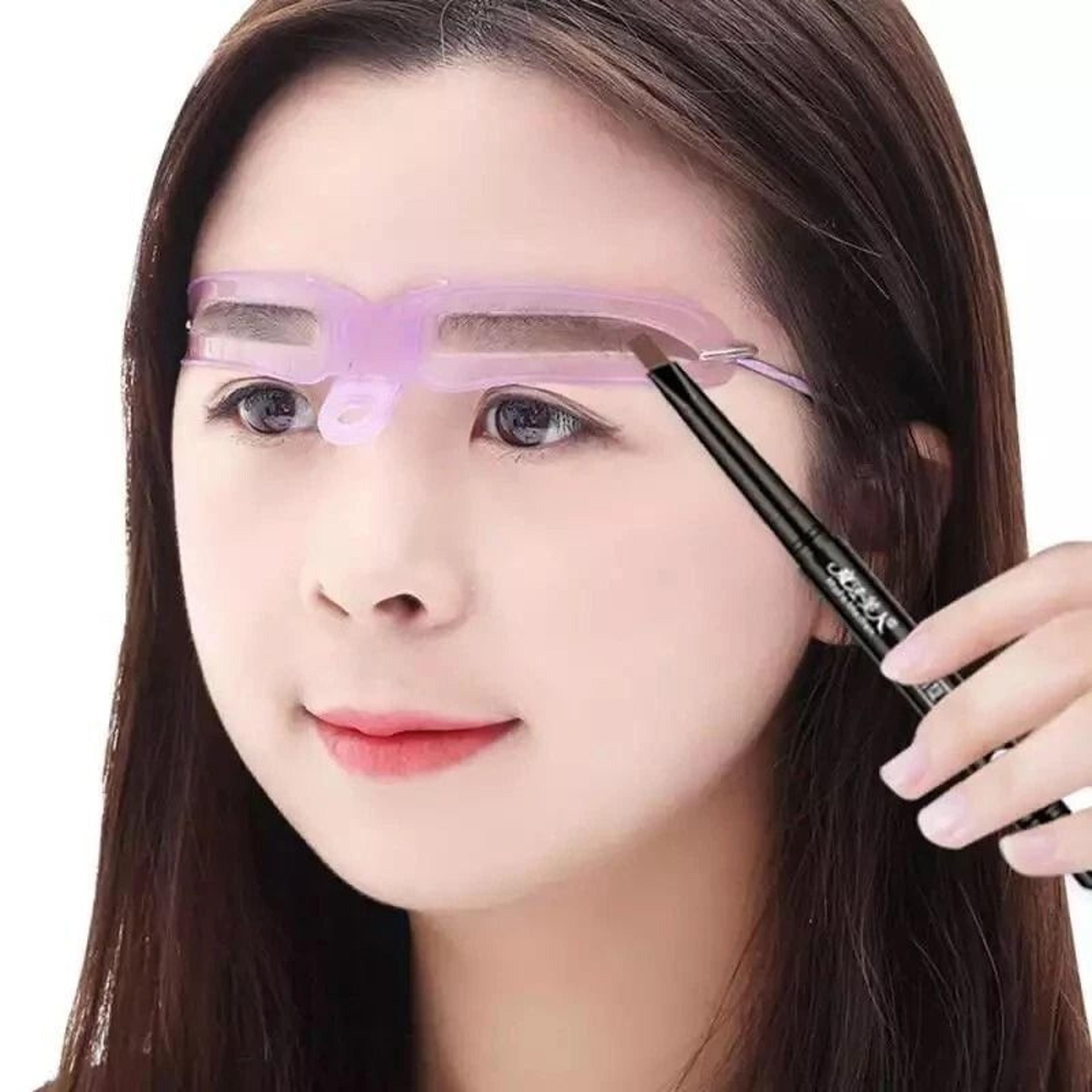 reusable eyebrow shaping stencils, grooming shaper tool, 8 styles makeup template