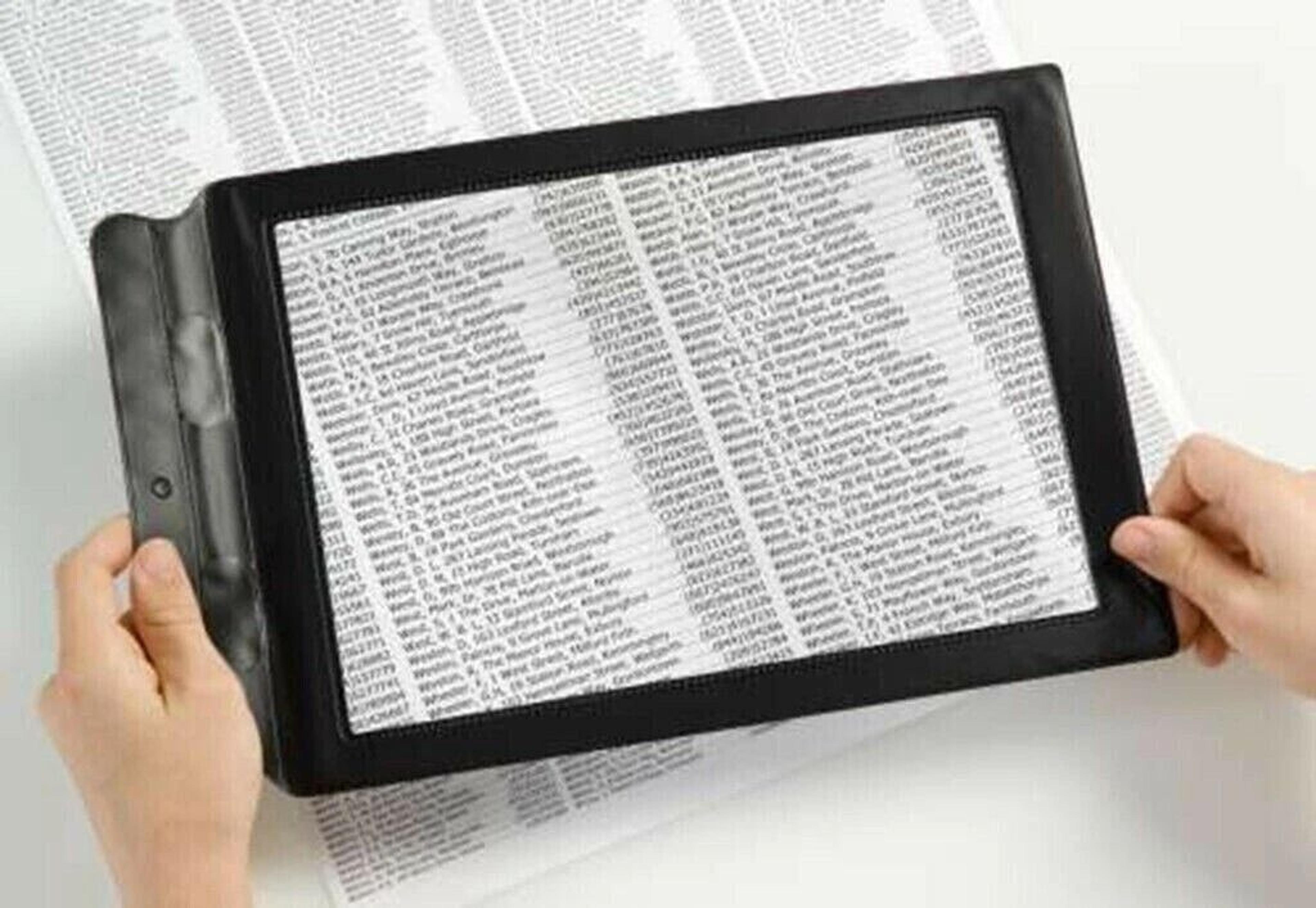 large full page magnifier 4x magnifying glass reading aid for books & text