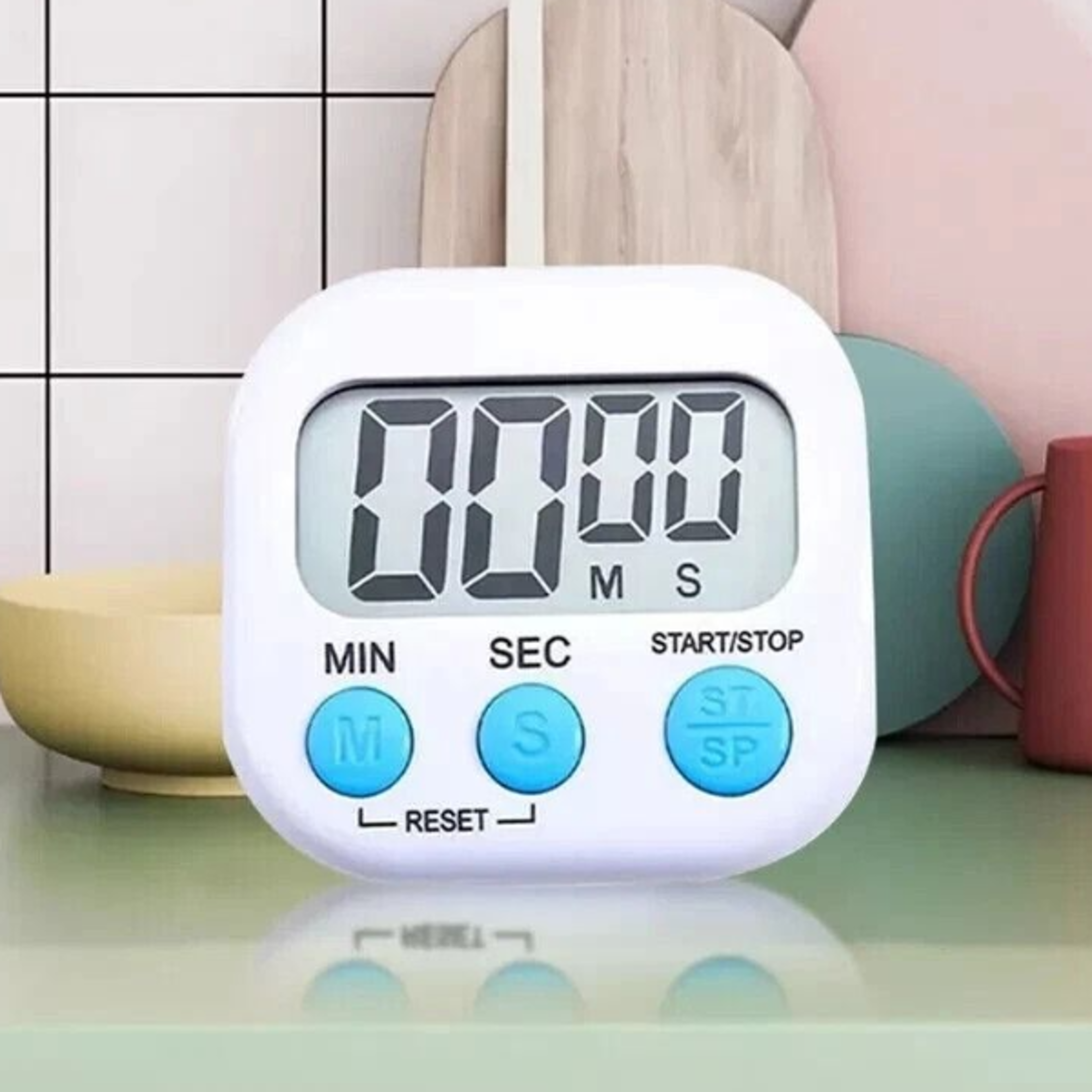 cooking timer count down up clock, large digital kitchen display, loud alarm magnetic