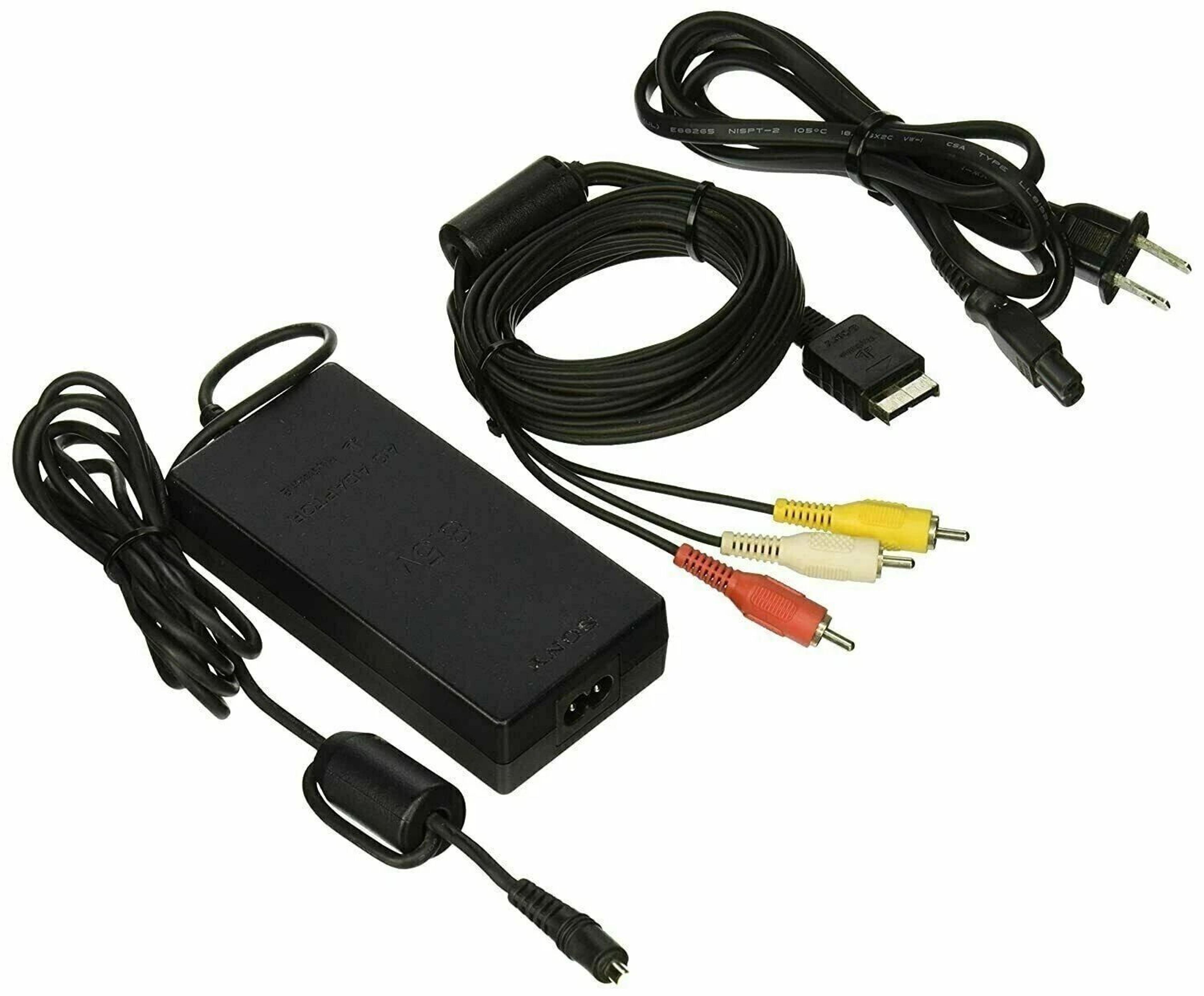 Sony Playstation Slim PS2 Power Supply AV Cable Slim Charger TV Cable Adapter 2