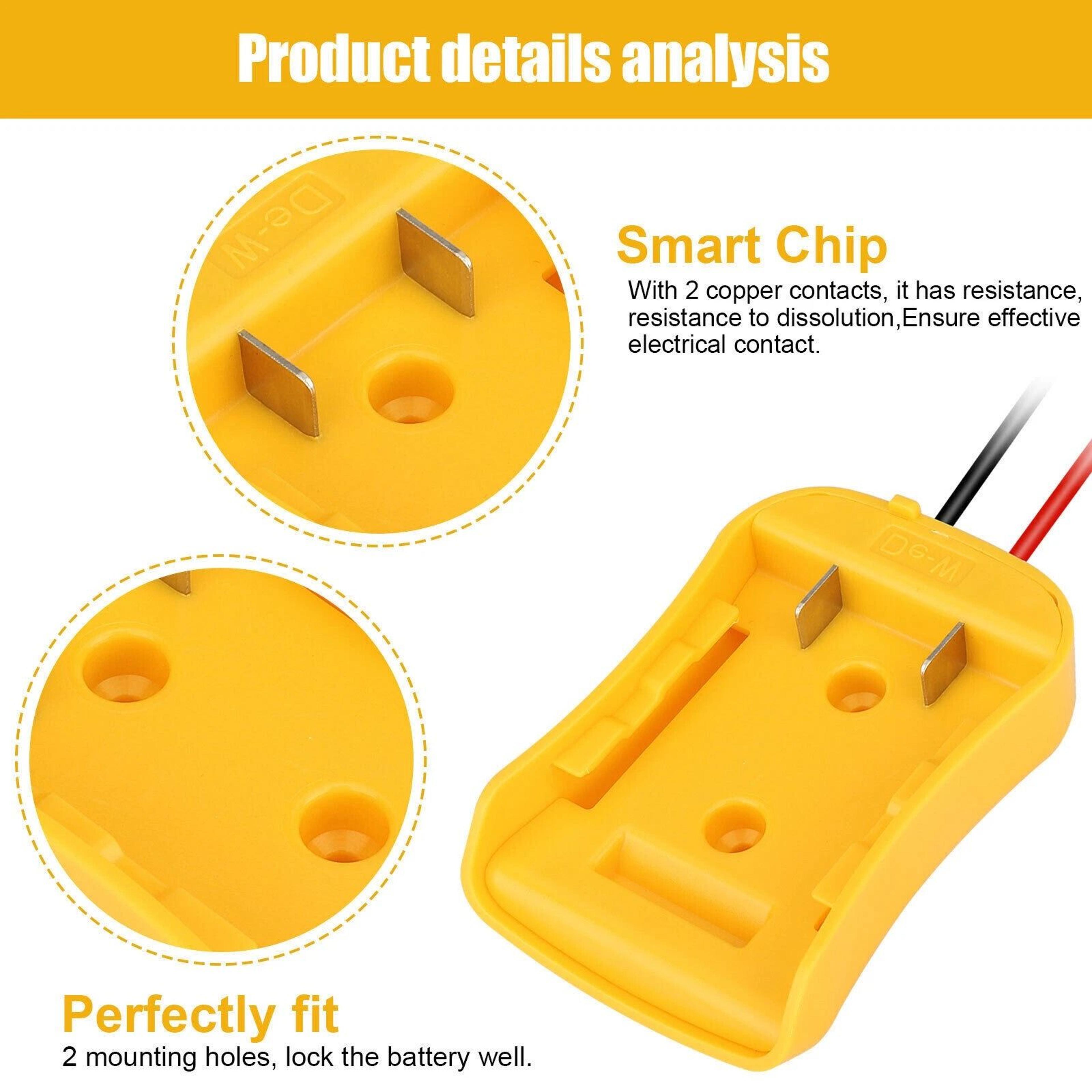 DIY Battery Adapter Holder Dock For 18V20V Max Power Connector  Efficient Power Solution 7