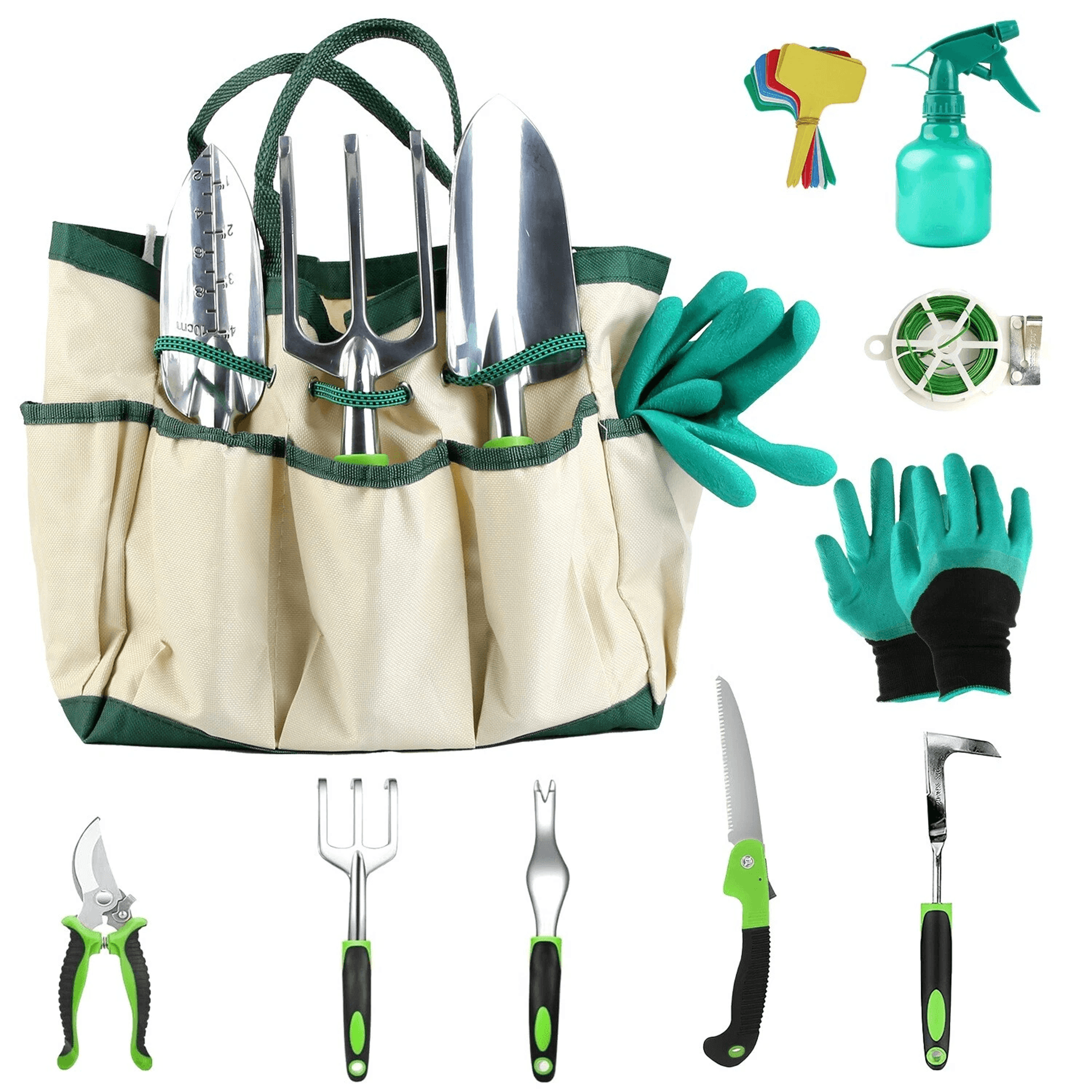 Gardening Hand Tools Garden Tool Kit Aluminum Alloy Durable Plant Gardening Tools 12
