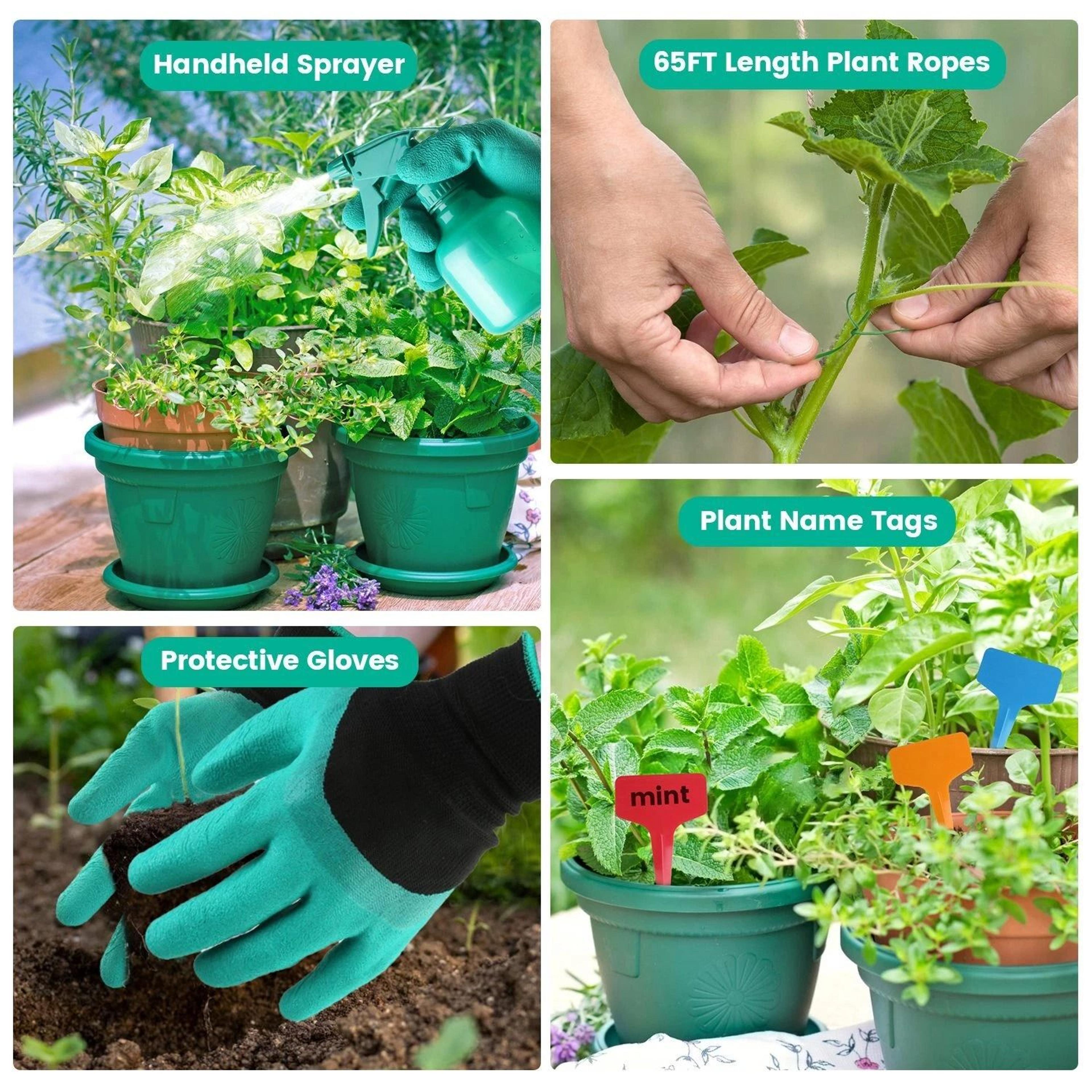 Gardening Hand Tools Garden Tool Kit Aluminum Alloy Durable Plant Gardening Tools 6