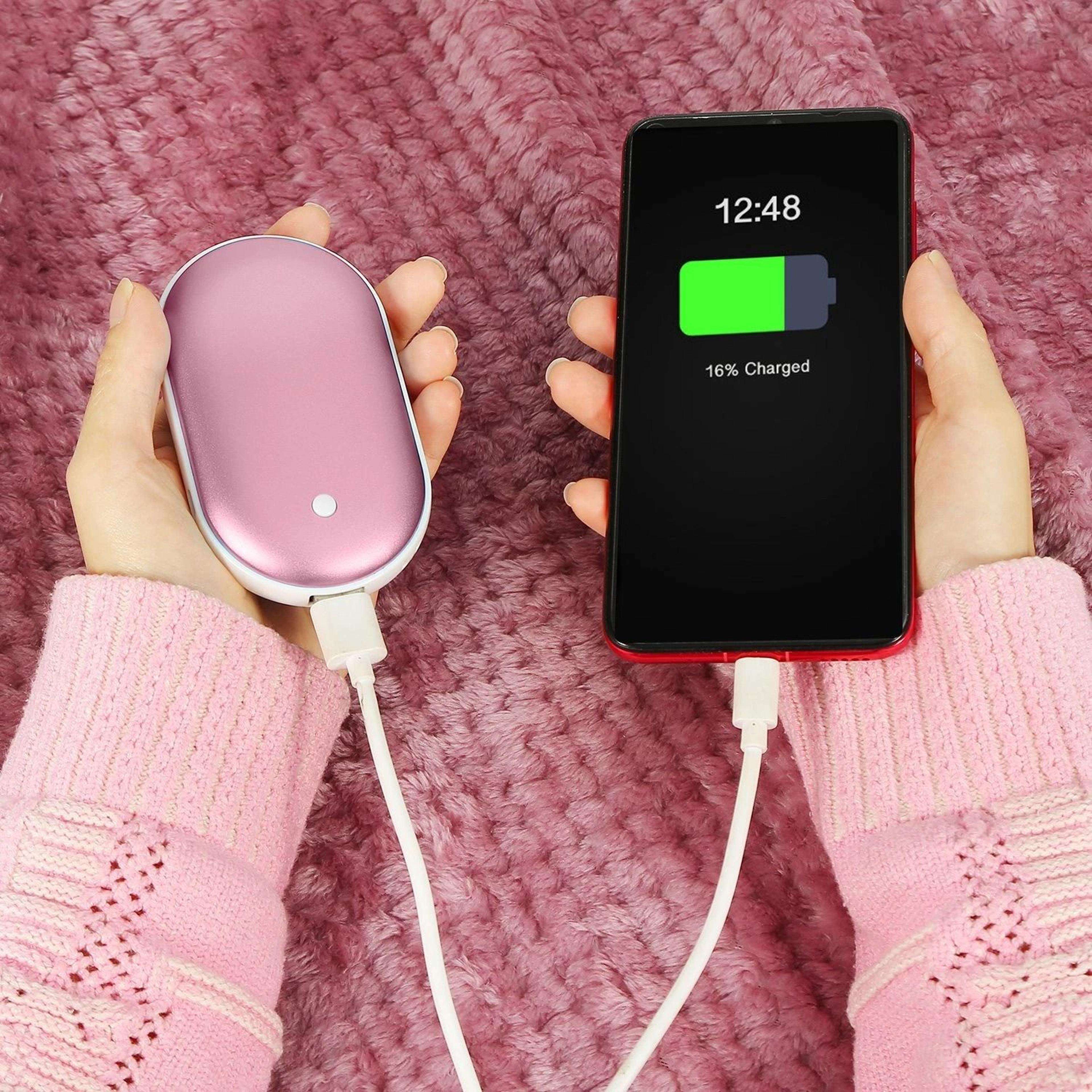 usb power bank electric pocket heater warmer, rechargeable hand warmers, stay warm anywhere, portable & convenient