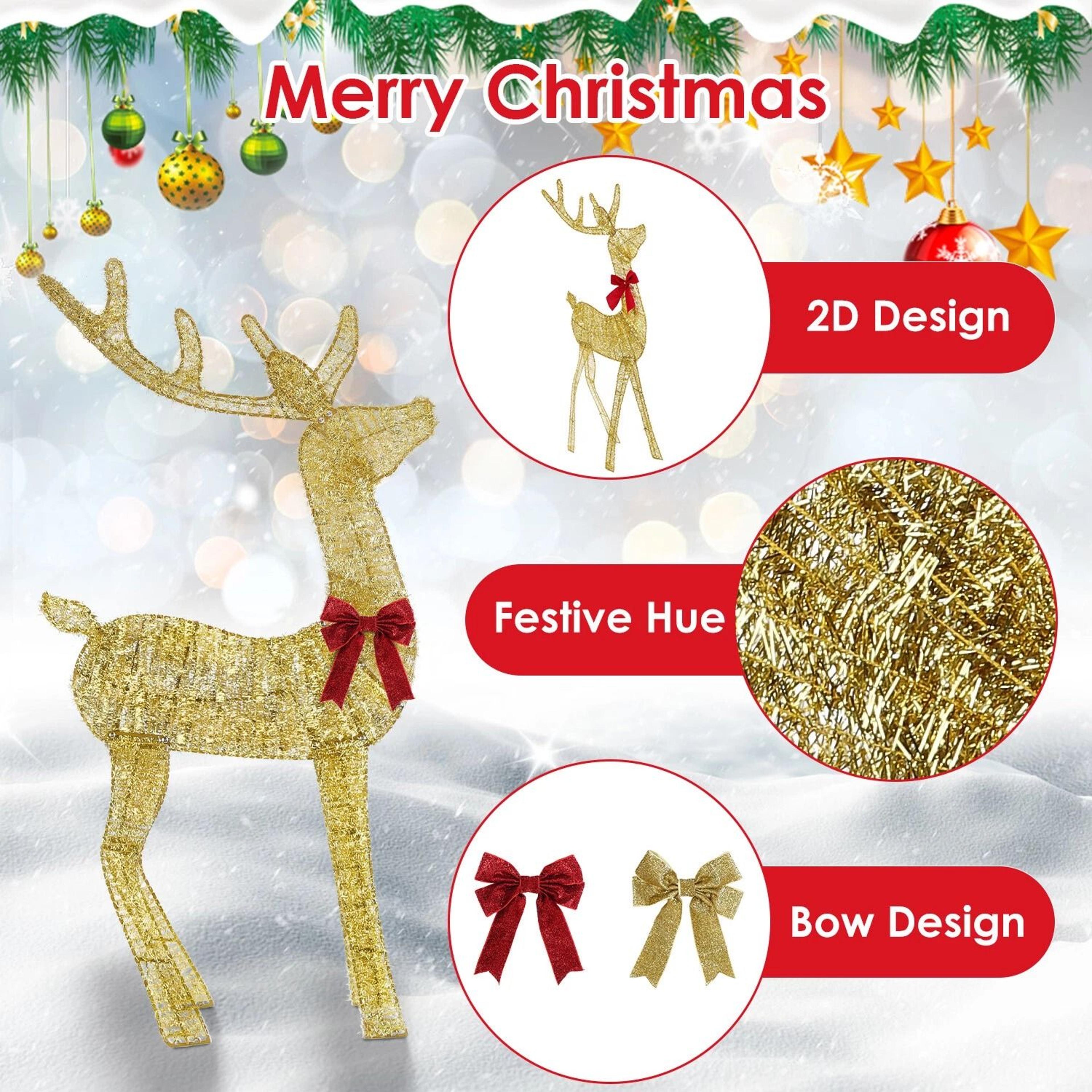 Xmas Christmas Gifts Christmas Reindeer  Sleigh Lighted Toys Holiday Decor Christmas Decor For Home 4