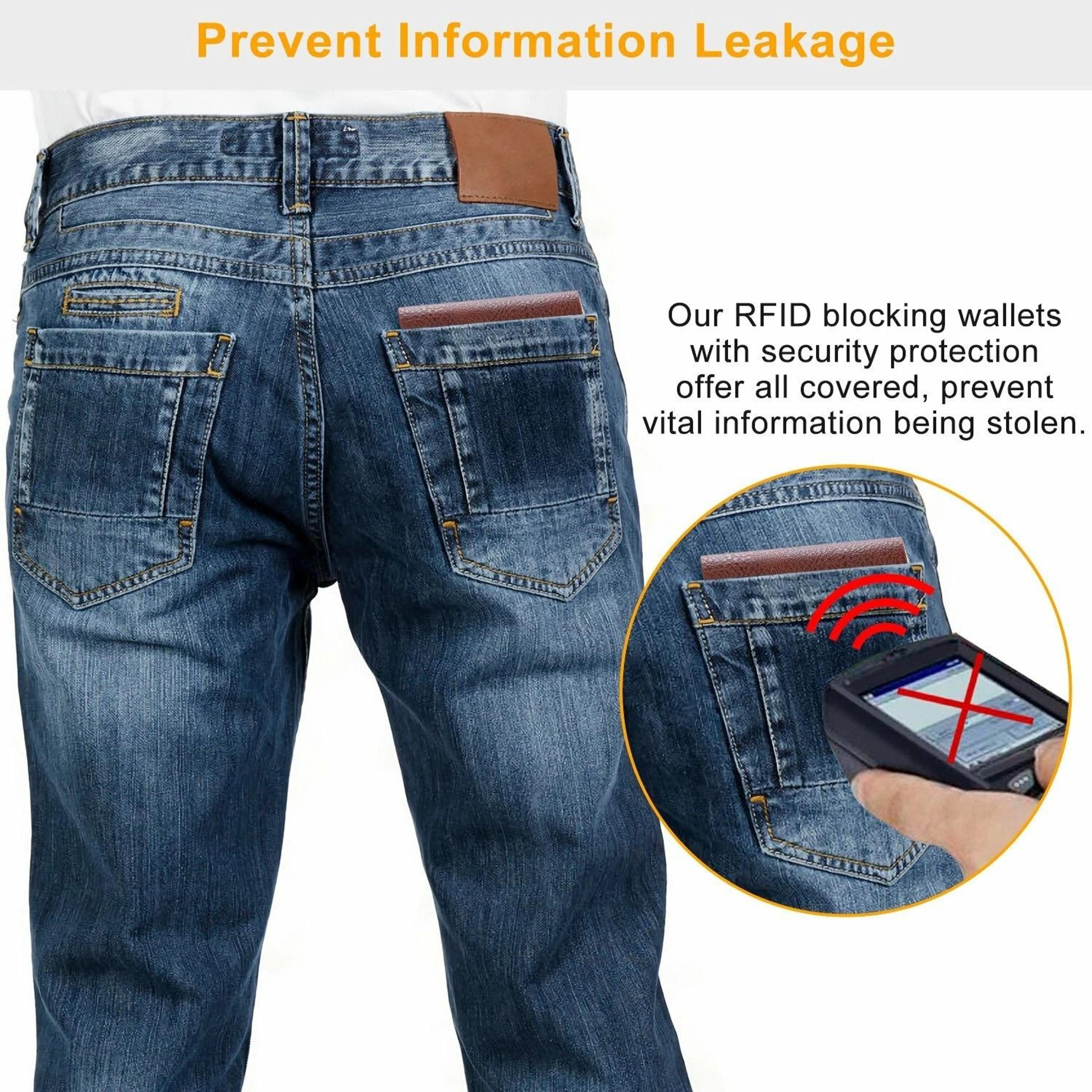 PU Leather Bifold Wallet For Men Wallet Holder With 2 ID Windows Coin Pocket 6