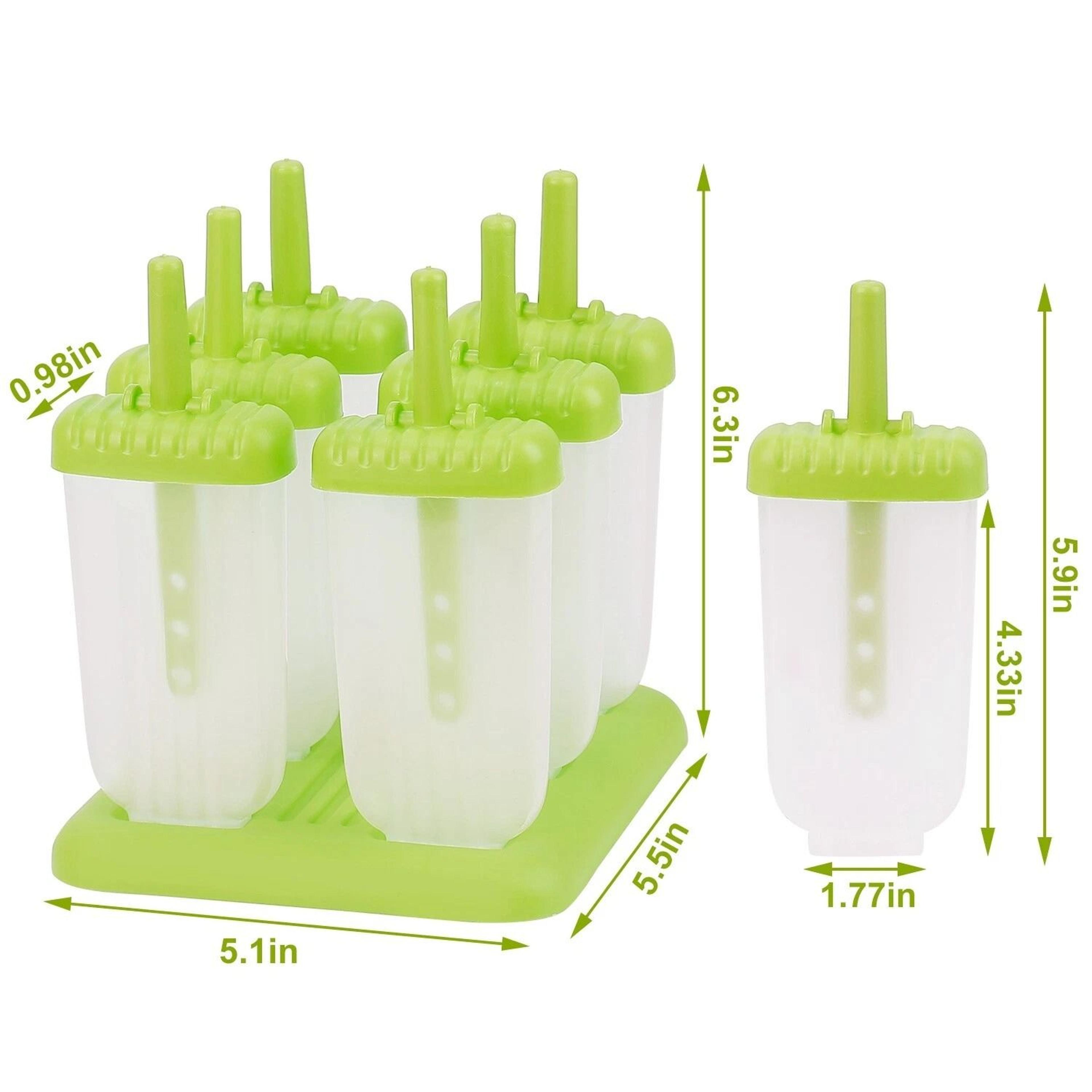 DIY Homemade Ice Cream Reusable Popsicle Molds Set 6pcs Plastic Popsicle Molds For Summer Fun 8