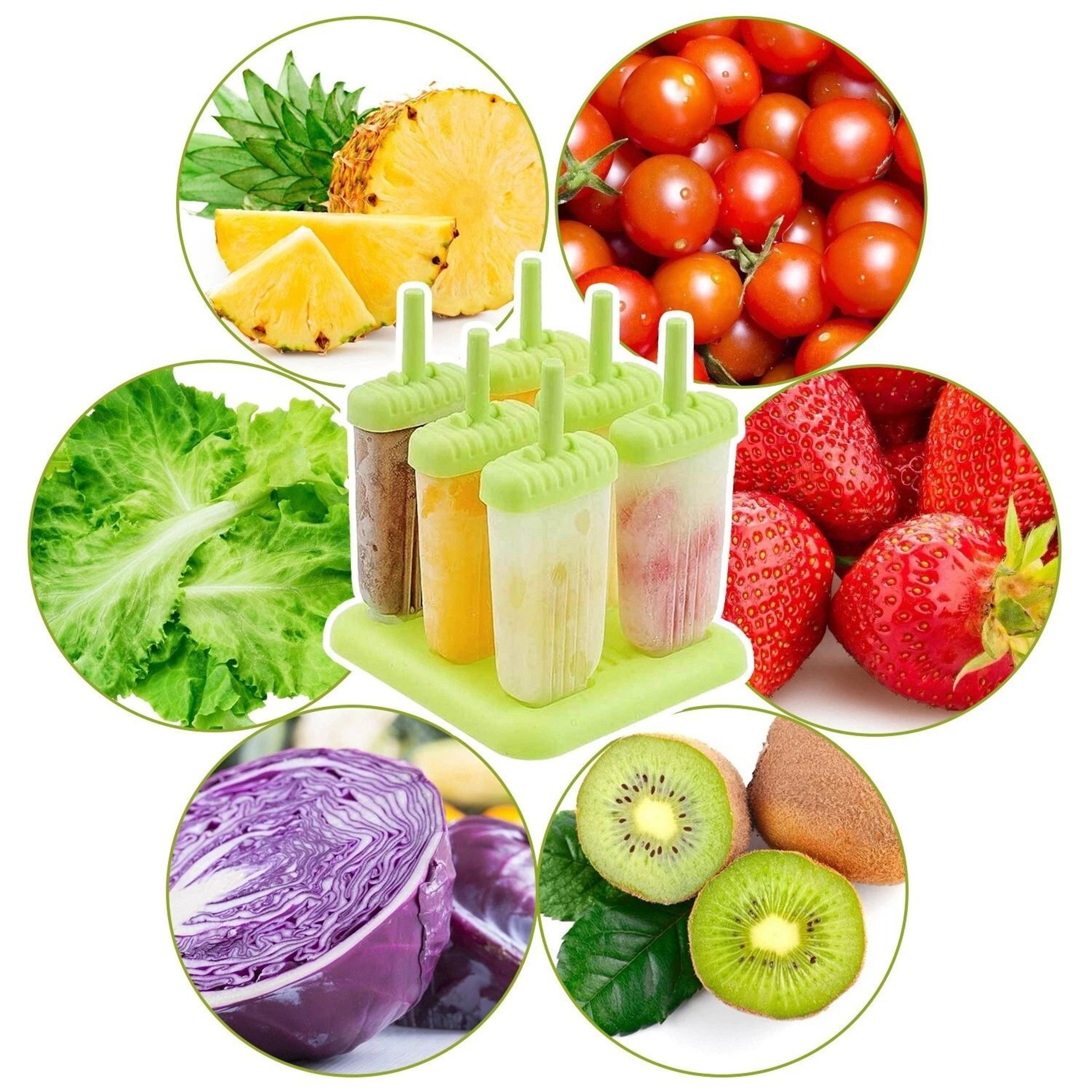 DIY Homemade Ice Cream Reusable Popsicle Molds Set 6pcs Plastic Popsicle Molds For Summer Fun 4