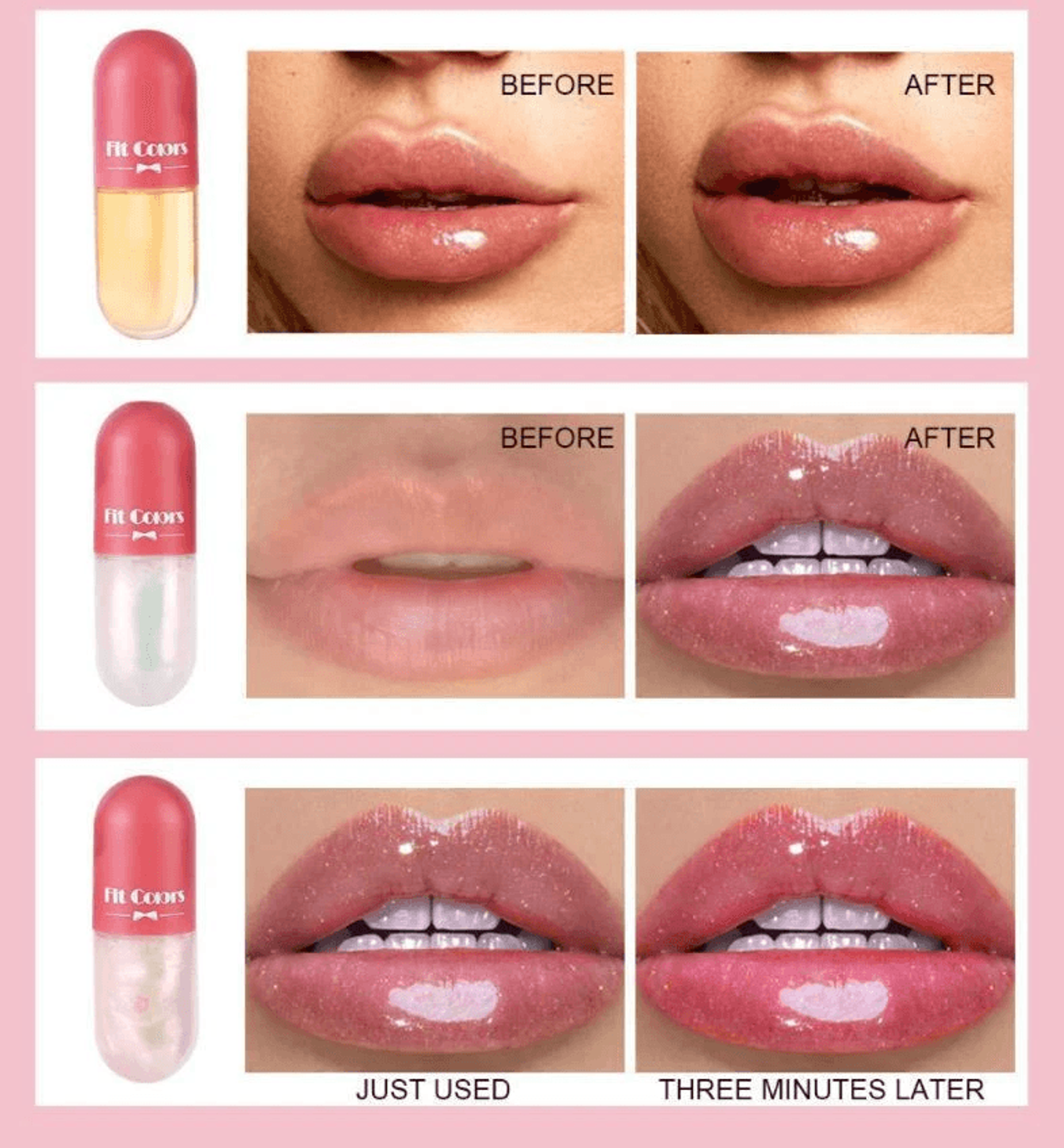 Instant Volumising Filler Lip Plumper Liquid Pump Enhancer Moisturizing For Plump Soft Lips 1