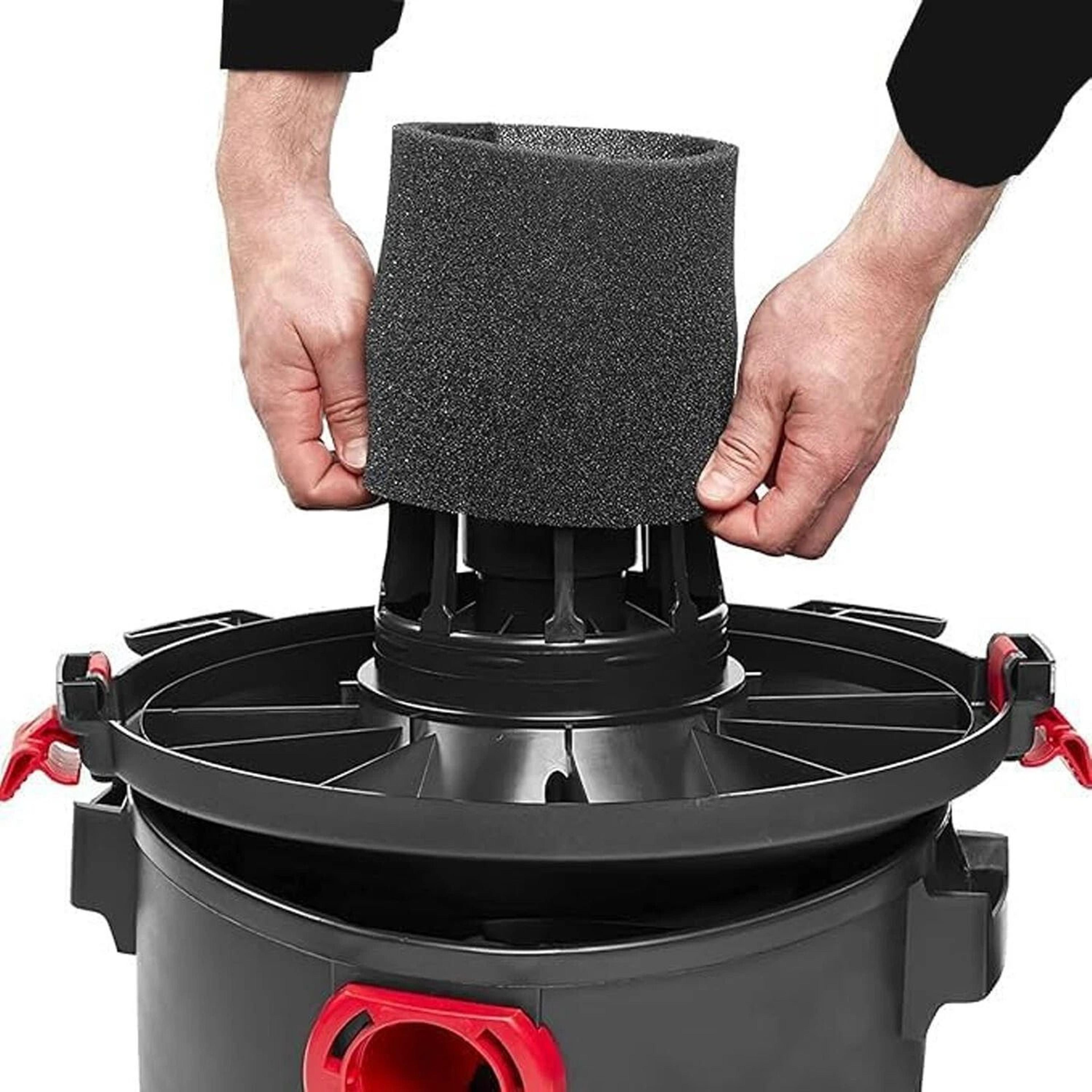 genie shop wet dry vacuums foam sleeve filter, durable washable vacuum filter for reliable cleaning
