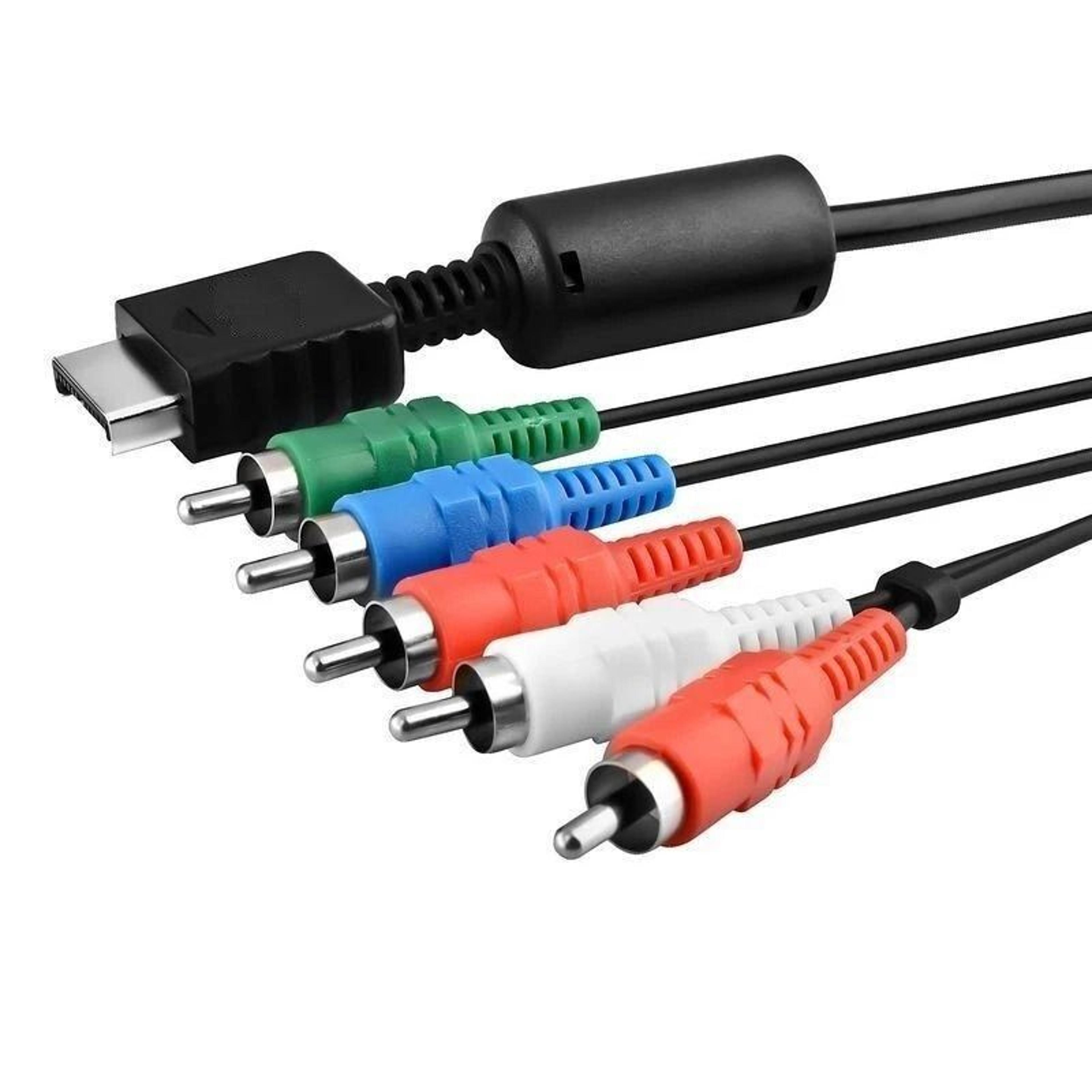 hd component rca av cable cord for sony playstation , ps3 slim, video-audio cable for gaming systems, clear hd output