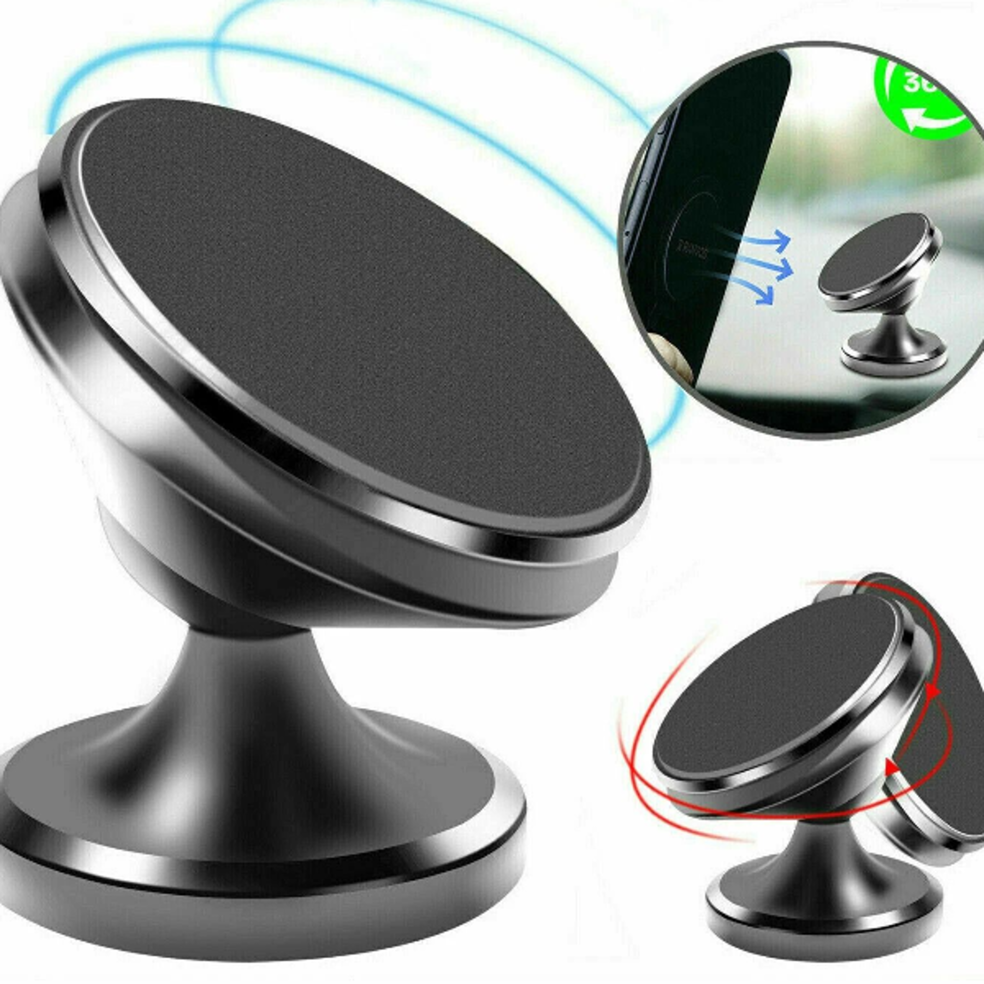 universal 360 degree dashboard holder, super magnetic car mount for cell phones