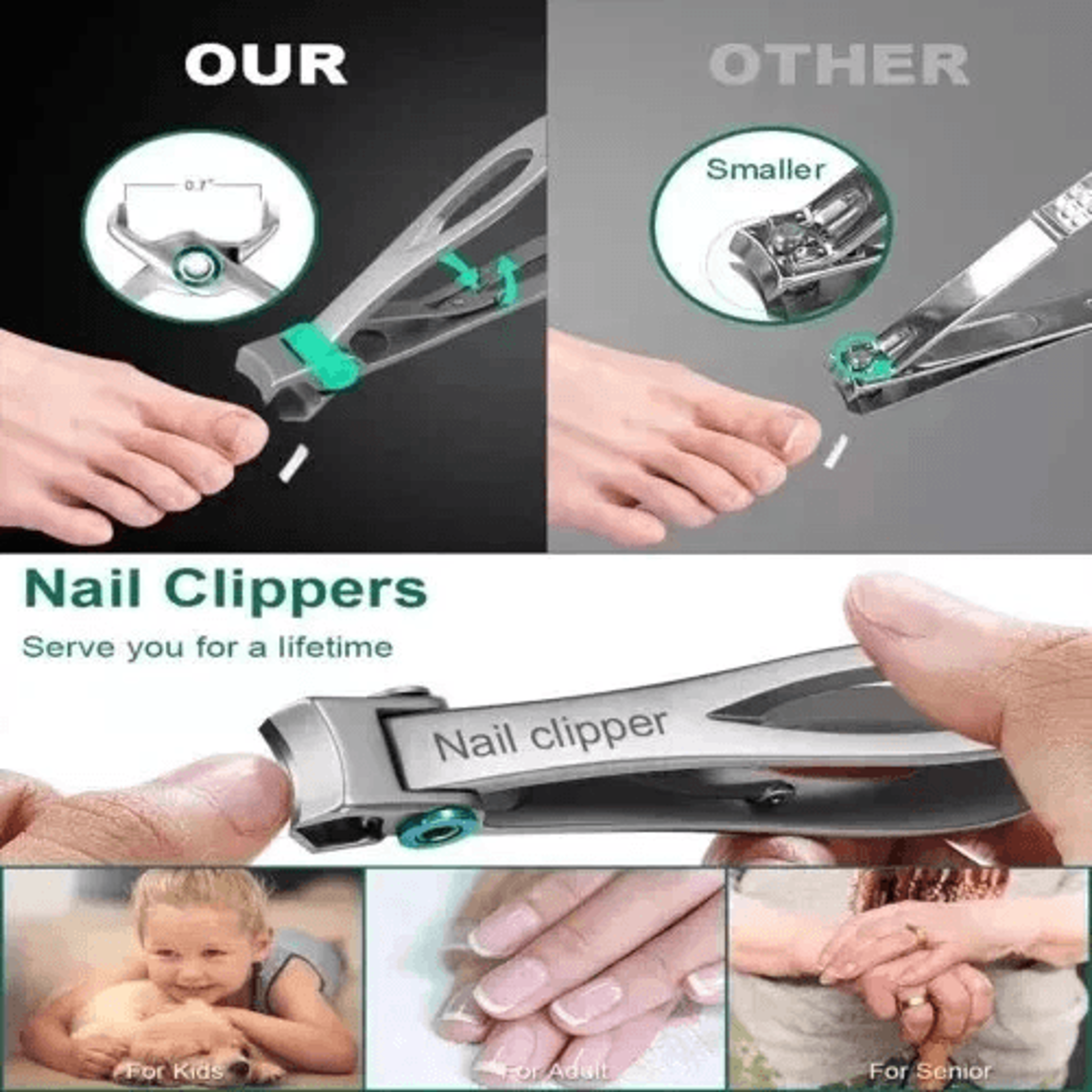 Extra Large Toe Nail Clippers For Thick Nails Stainless Professional Heavy Duty Clippers Precision  2