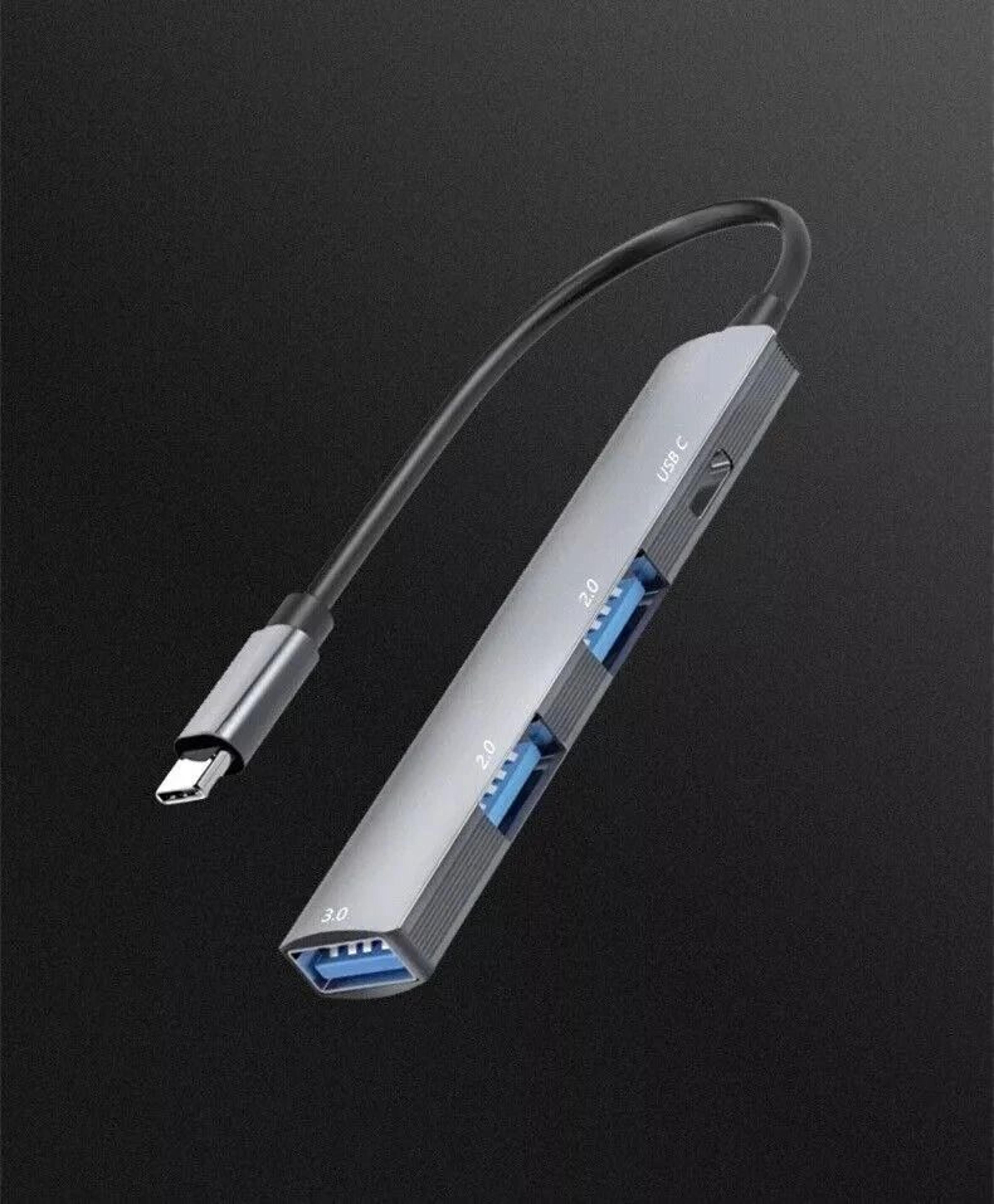 4Port USB C HUB Adapter HighSpeed Multi USB Splitter For PC Laptop Macbook  Fast And Efficient 3