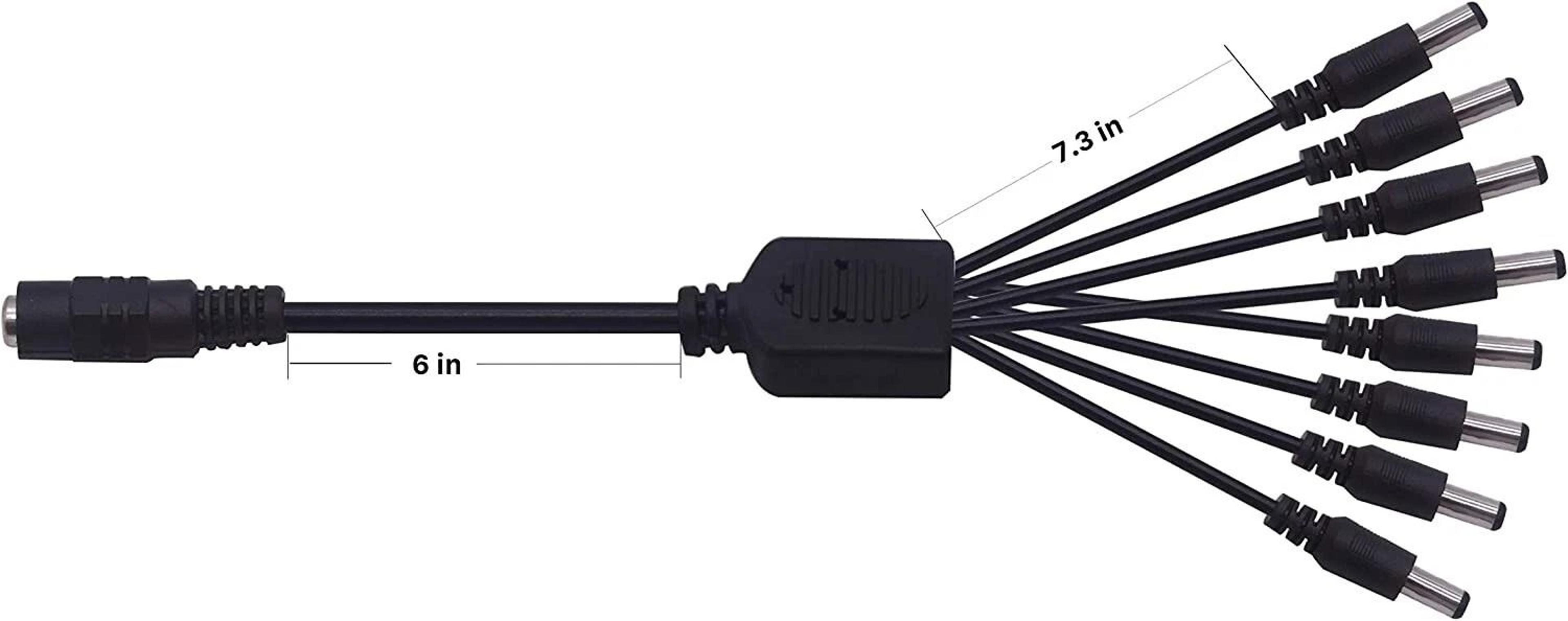 Female To 8 Male Power Splitter Cable Surveillance System Power Adapter For CCTV Reliable And Durab 3