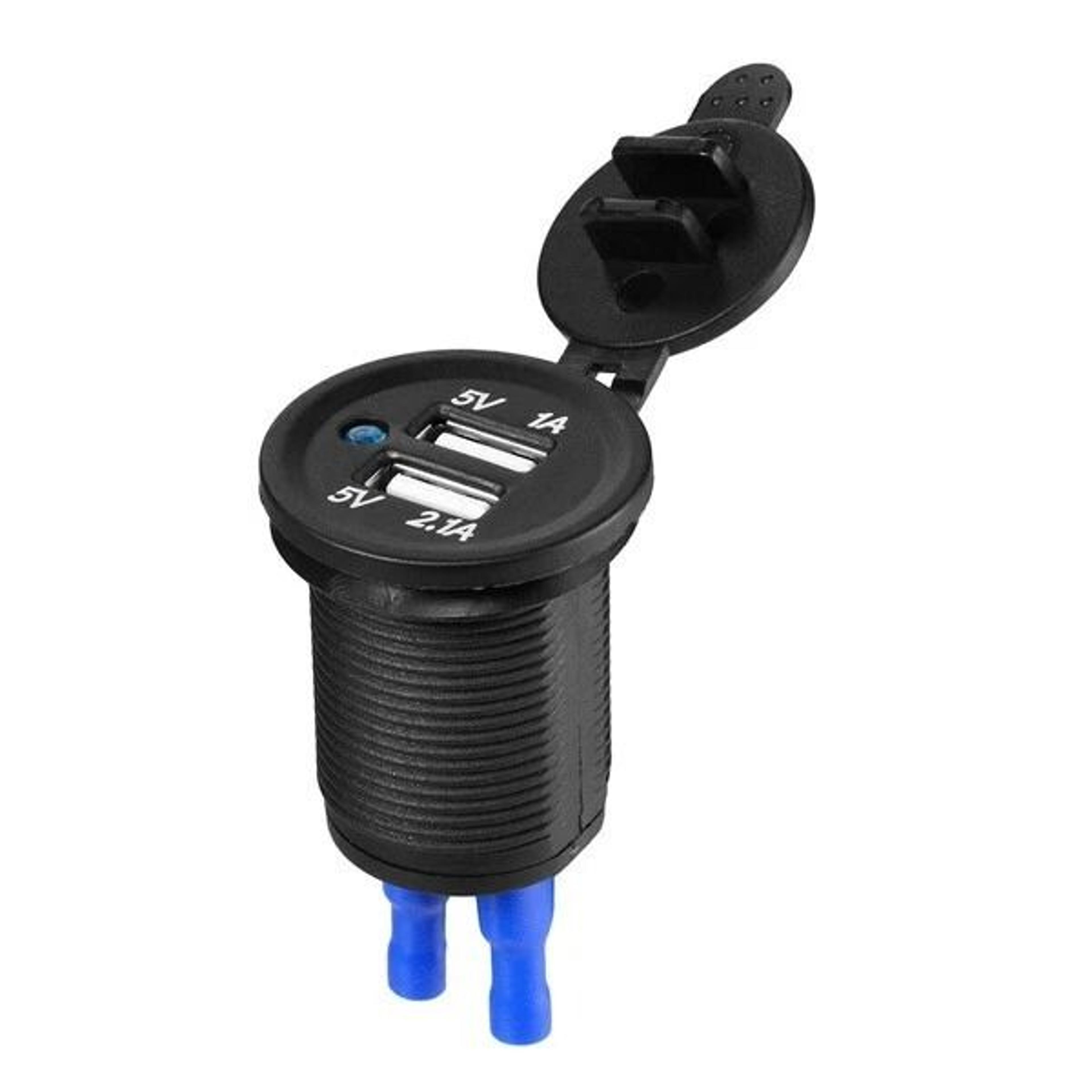 usb cigarette lighter socket car, boat, motorcycle power adapter outlet panel, durable and reliable