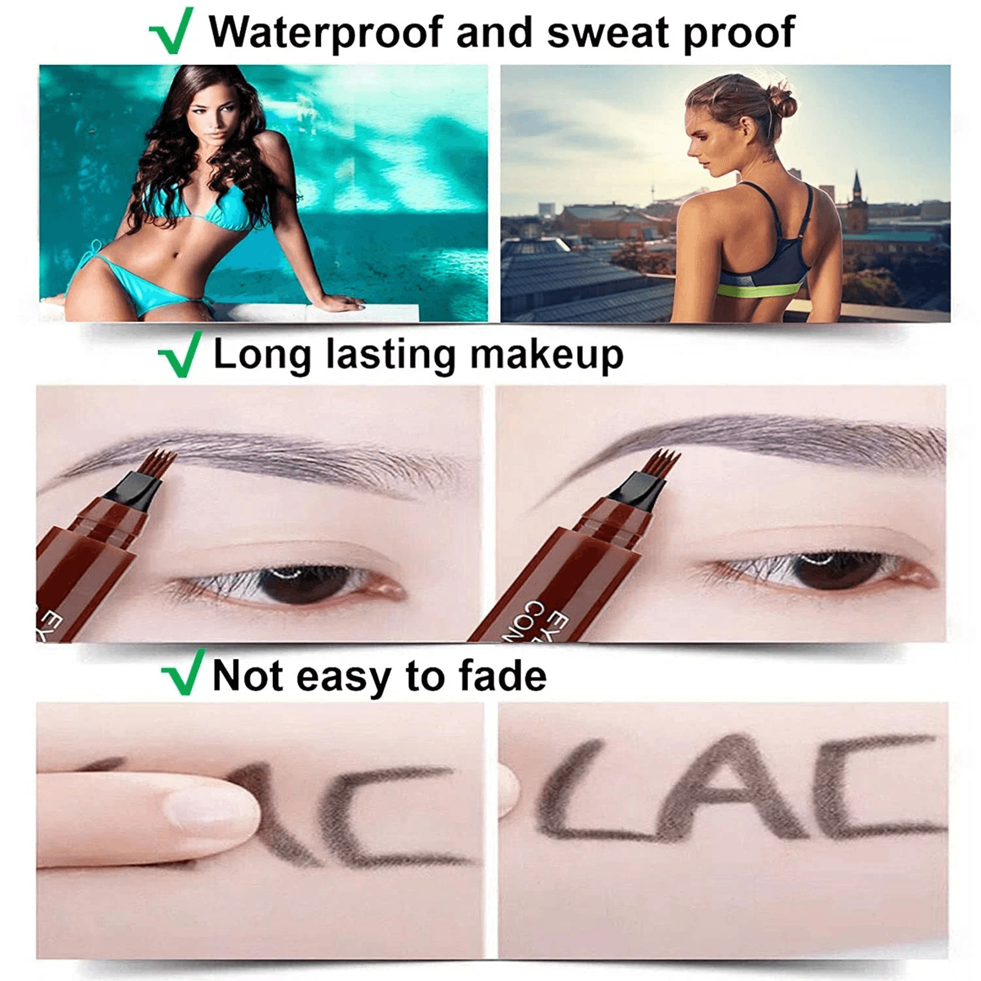 Long Lasting Microblading Tattoo Eyebrow Ink Pen 3D Fork Brow Pencil For Defined Eyebrows Makeup 9