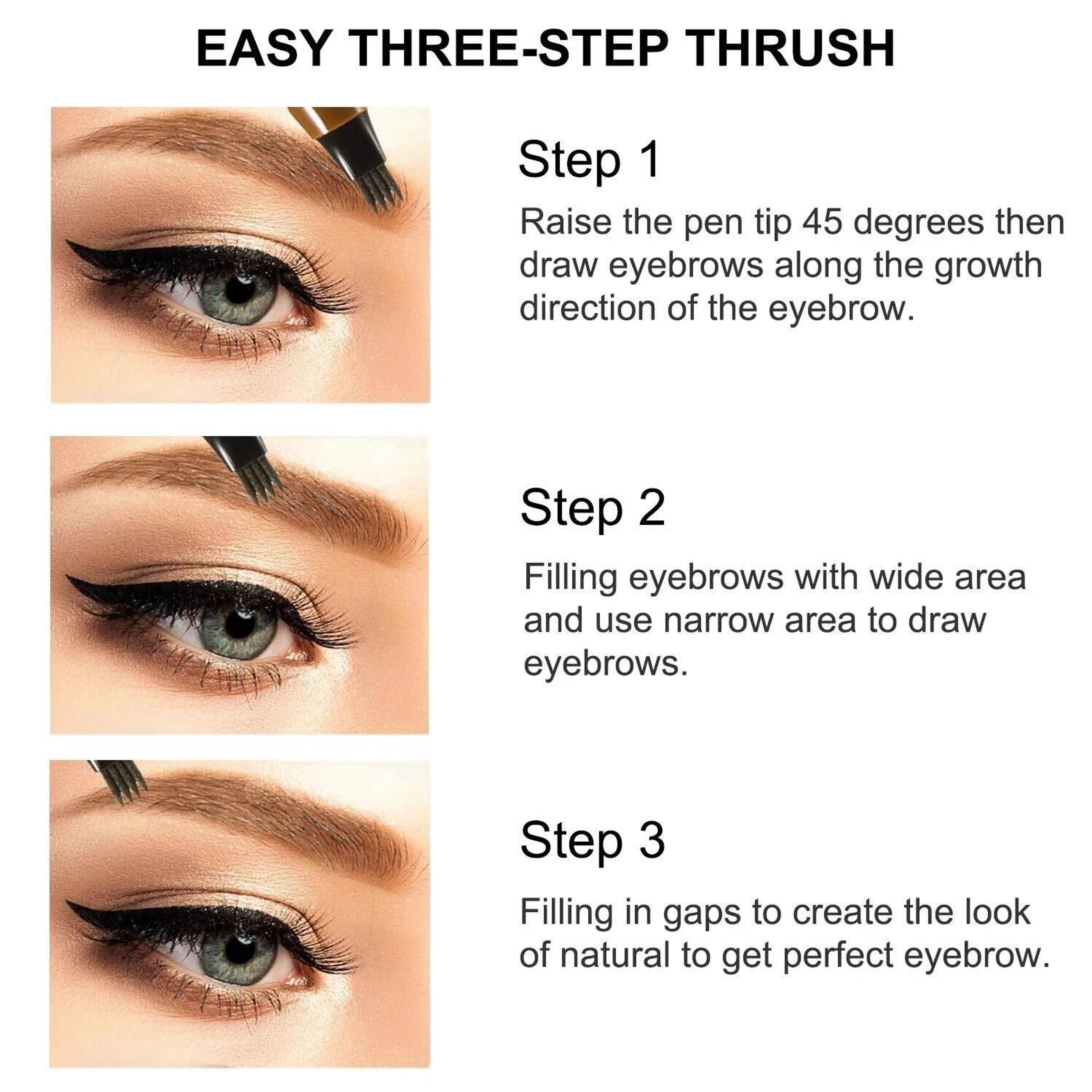 Long Lasting Microblading Tattoo Eyebrow Ink Pen 3D Fork Brow Pencil For Defined Eyebrows Makeup 5