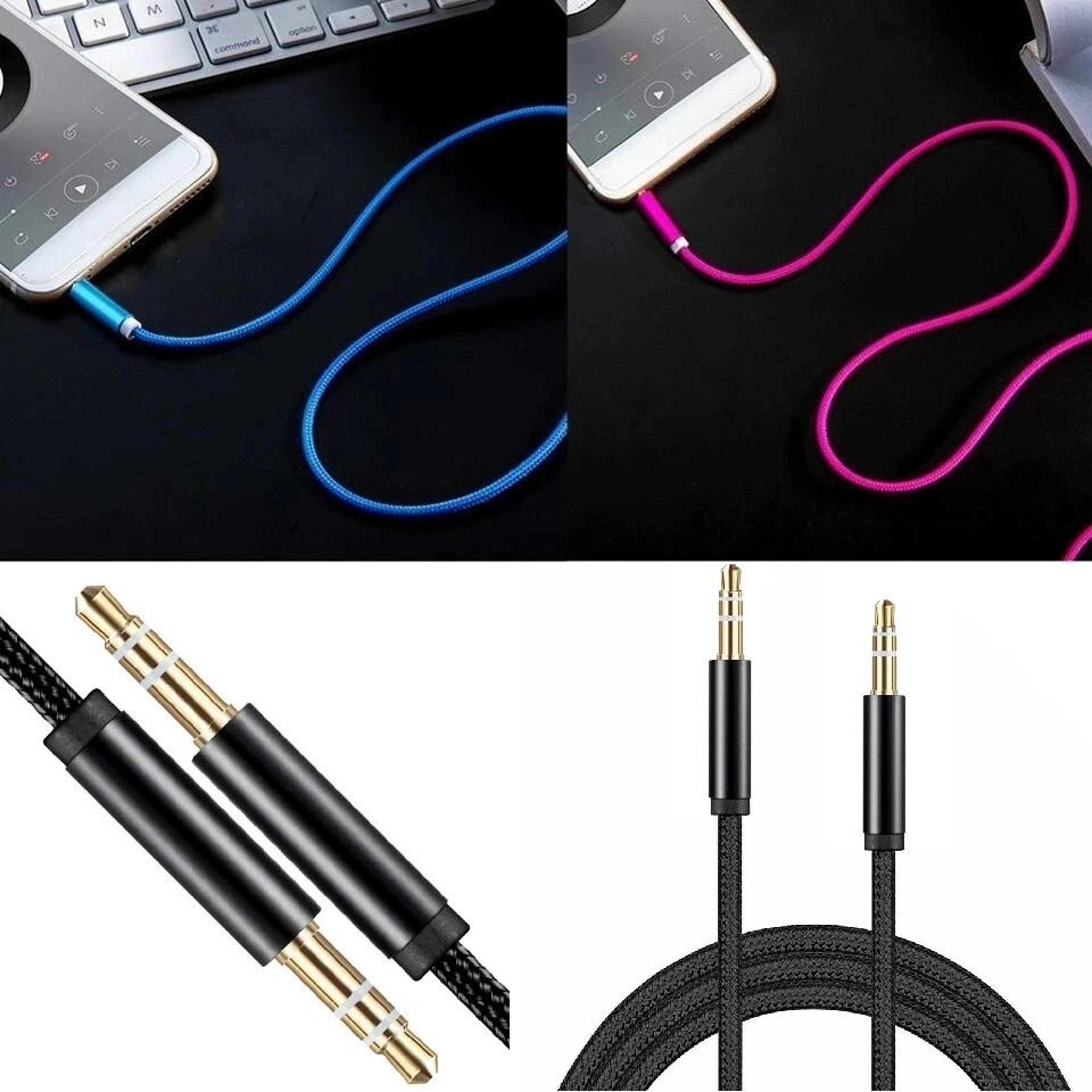 Braided Male To Male Stereo Audio Cable Compatible With PC IPod CAR IPhone  Premium Sound Quality 5