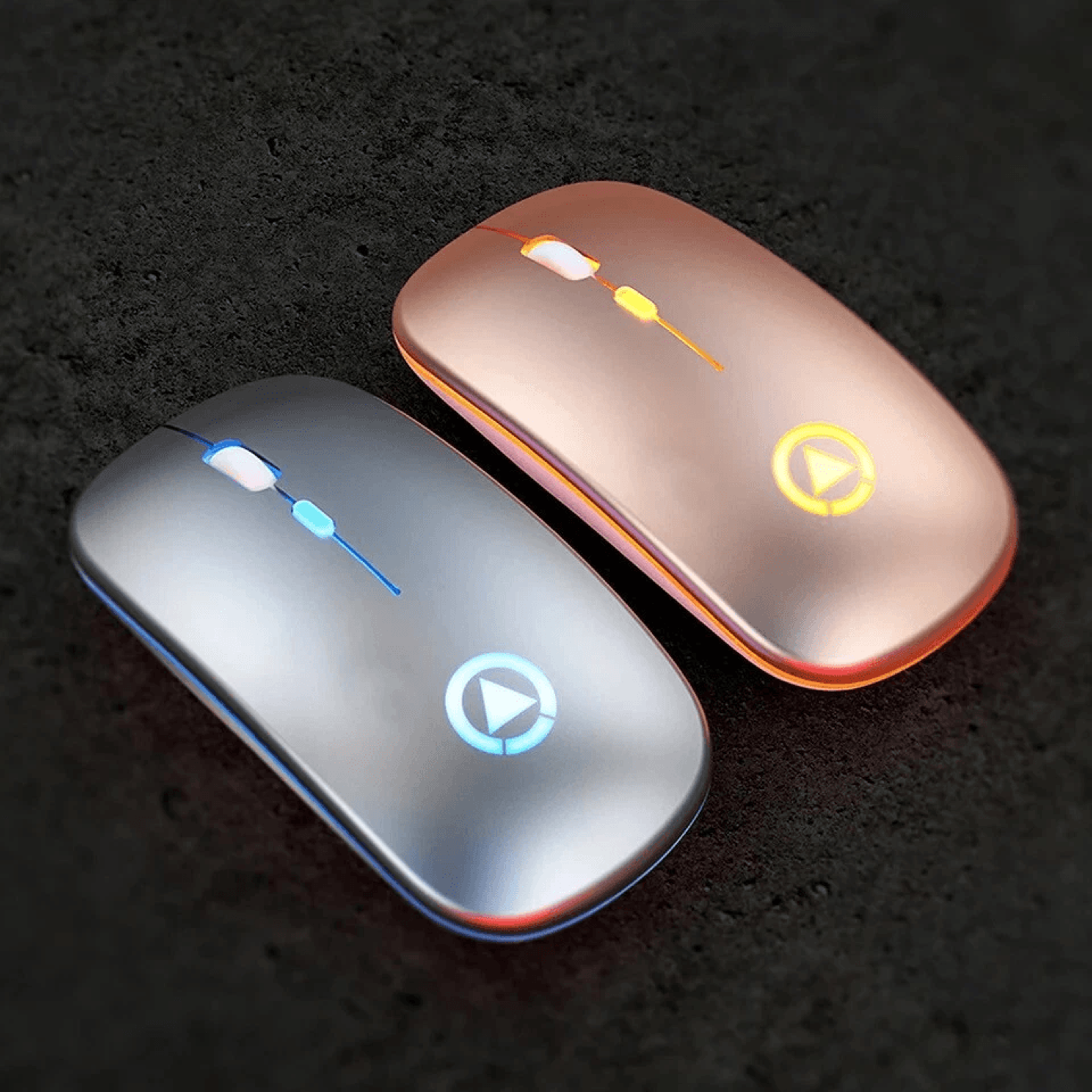 usb rechargeable rgb wireless optical mouse, cordless mice for pc, laptop, and more