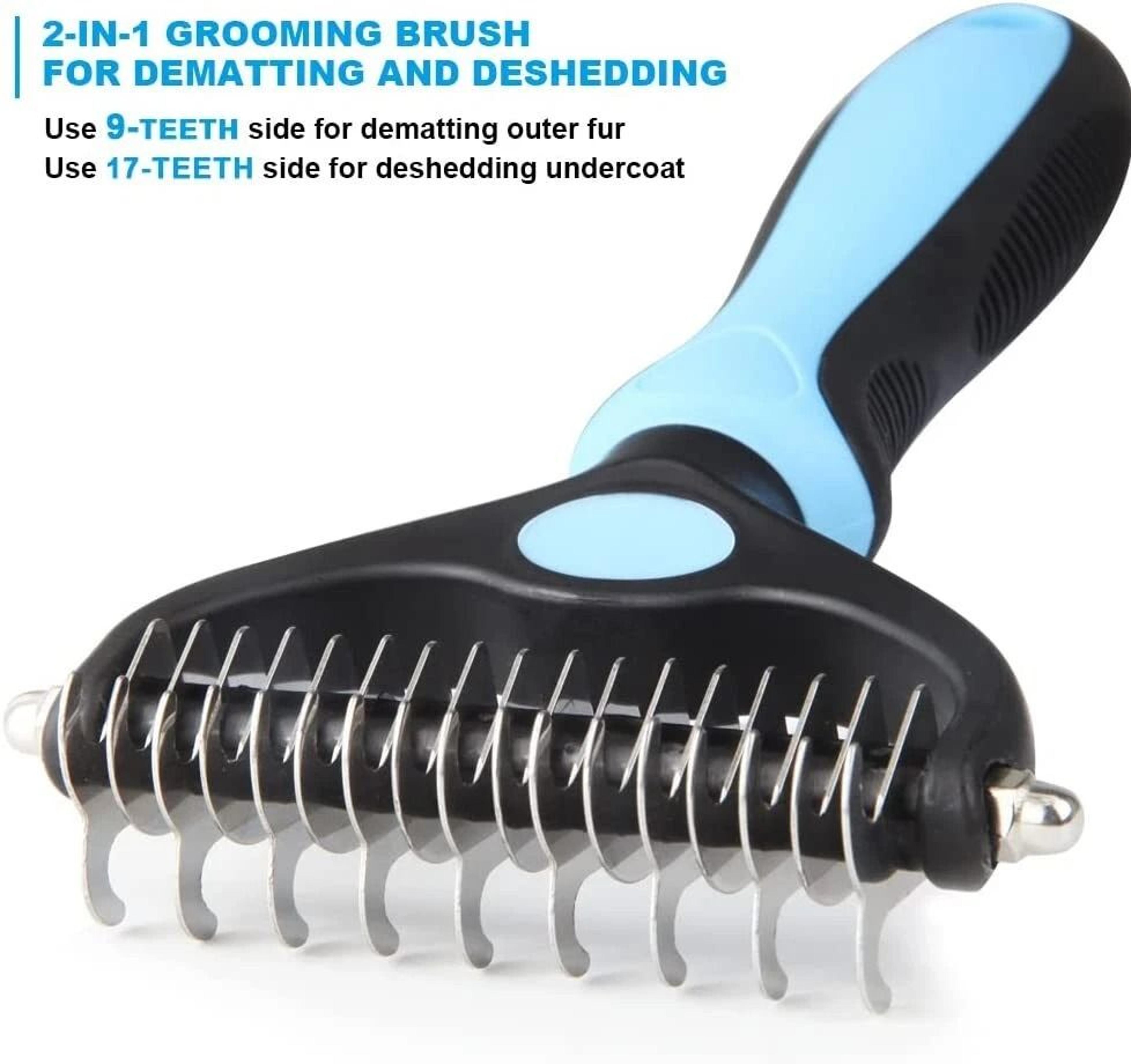2 Sided Pet Shedding Brush Grooming Tool For Dogs  Cats Undercoat Comb For Pets 4