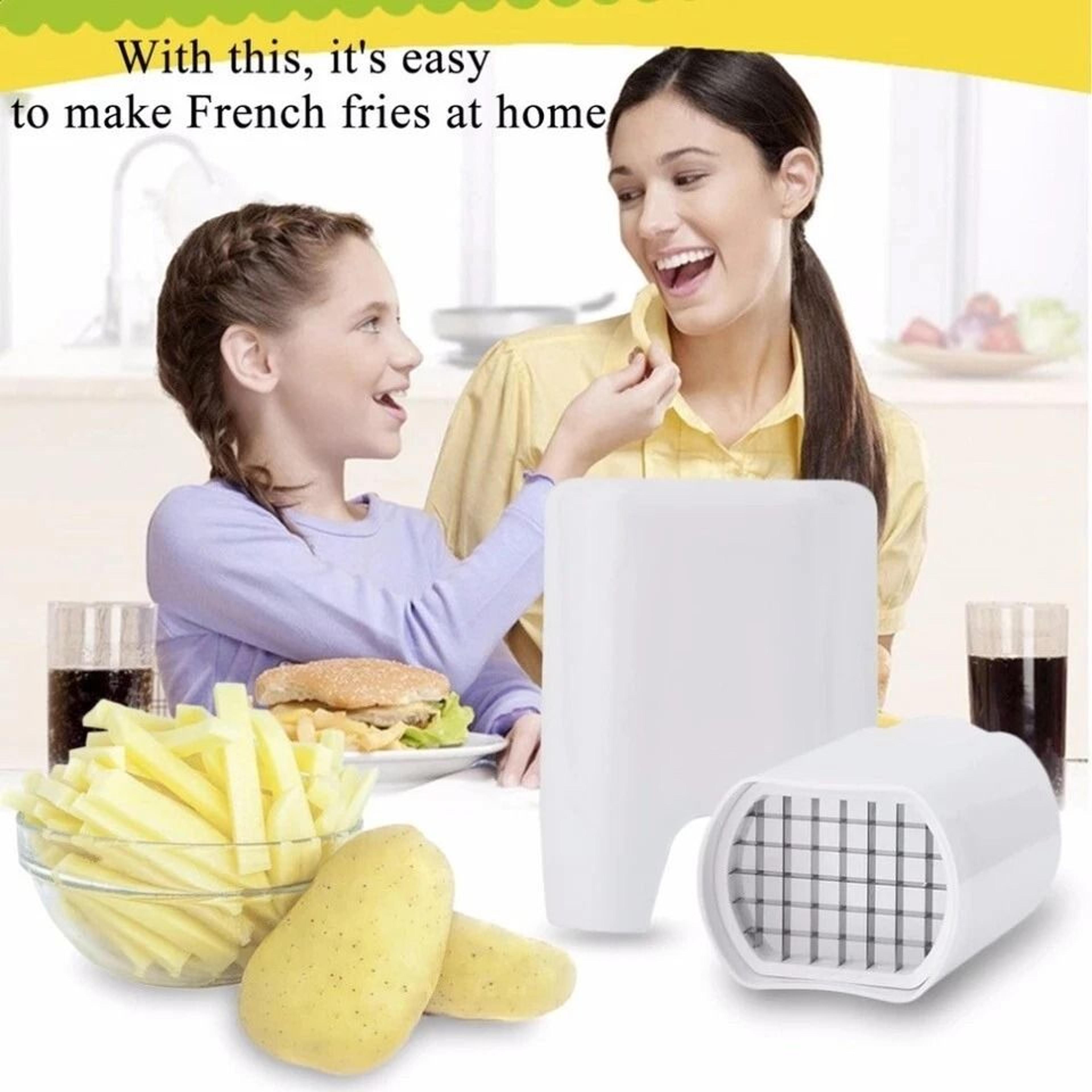 One Step French Fry Cutter New Kitchen Fries Potato Vegetable Fruit Slicer Tools For Easy Cutting 4