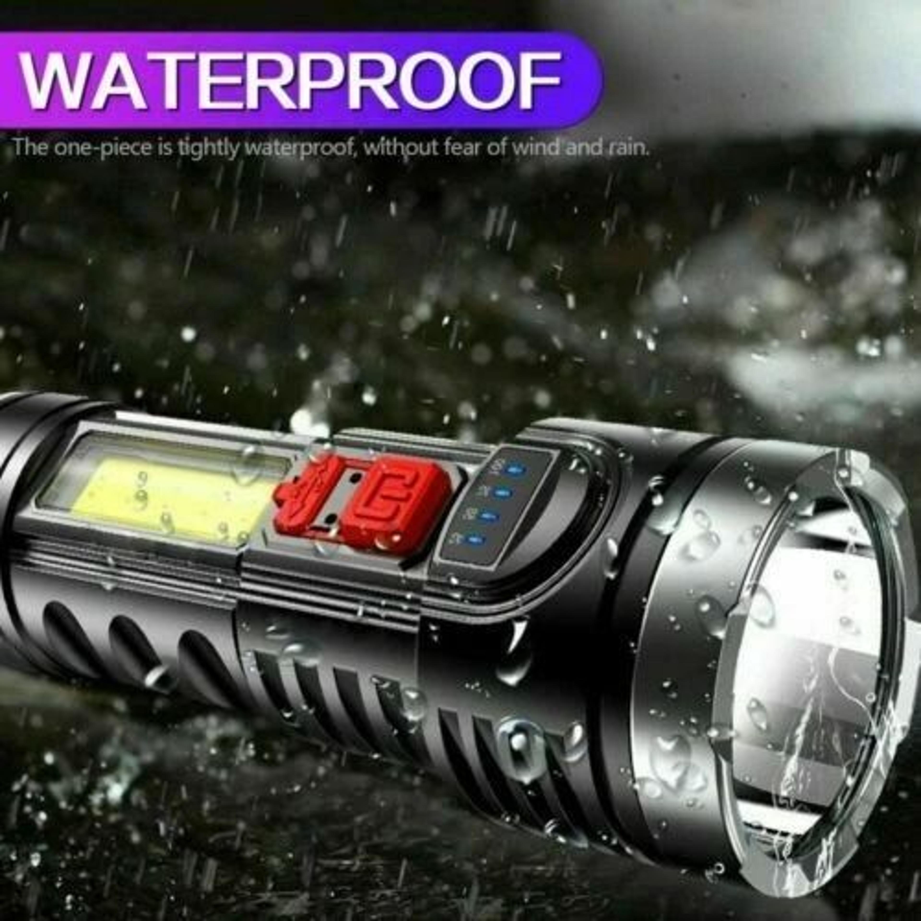 Super Bright Tactical LED Flashlight USB Rechargeable Torch Work Light For Camping Hiking And More 6
