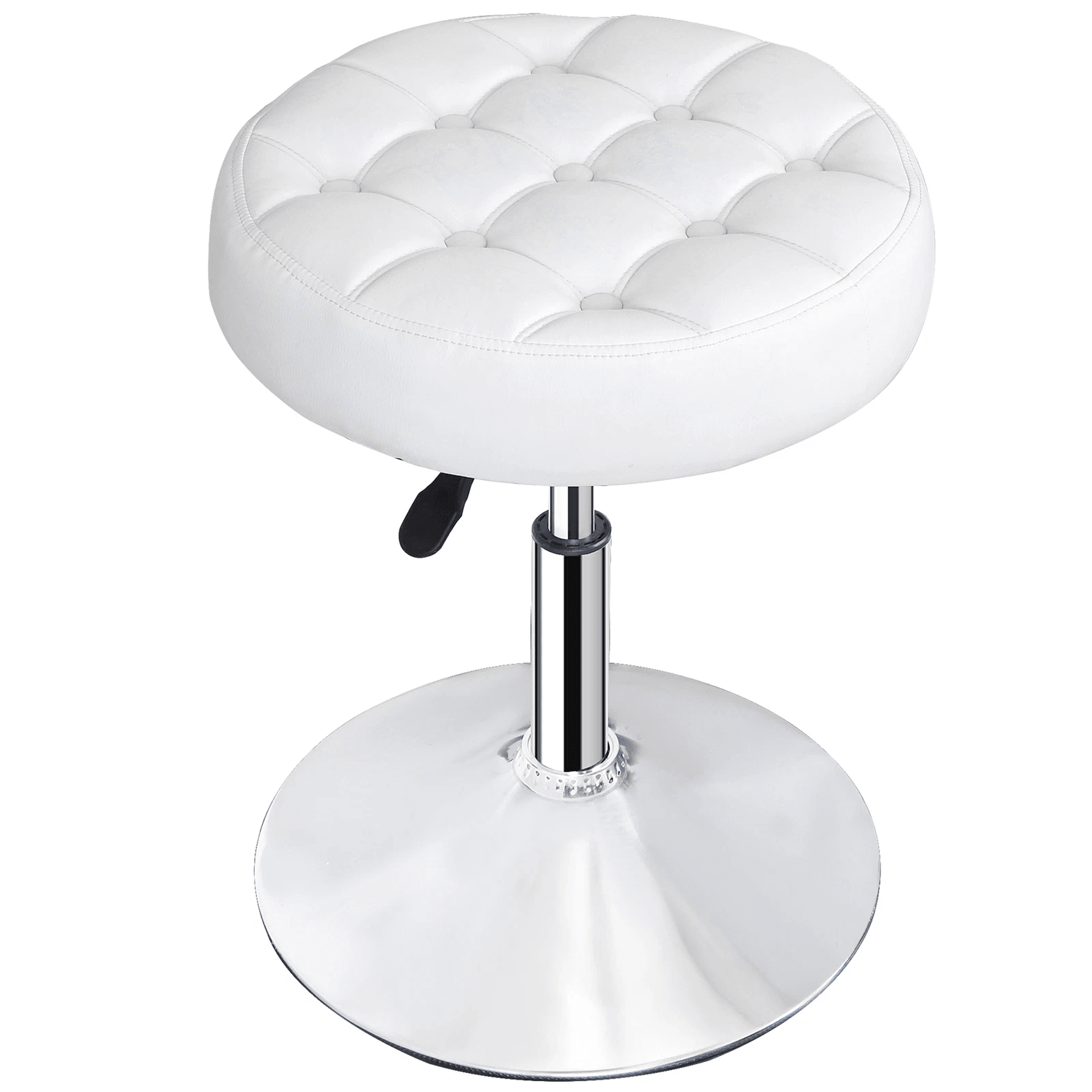 PU Leather Swivel Makeup Stool Adjustable Round Ottoman Vanity Stool Chair 10