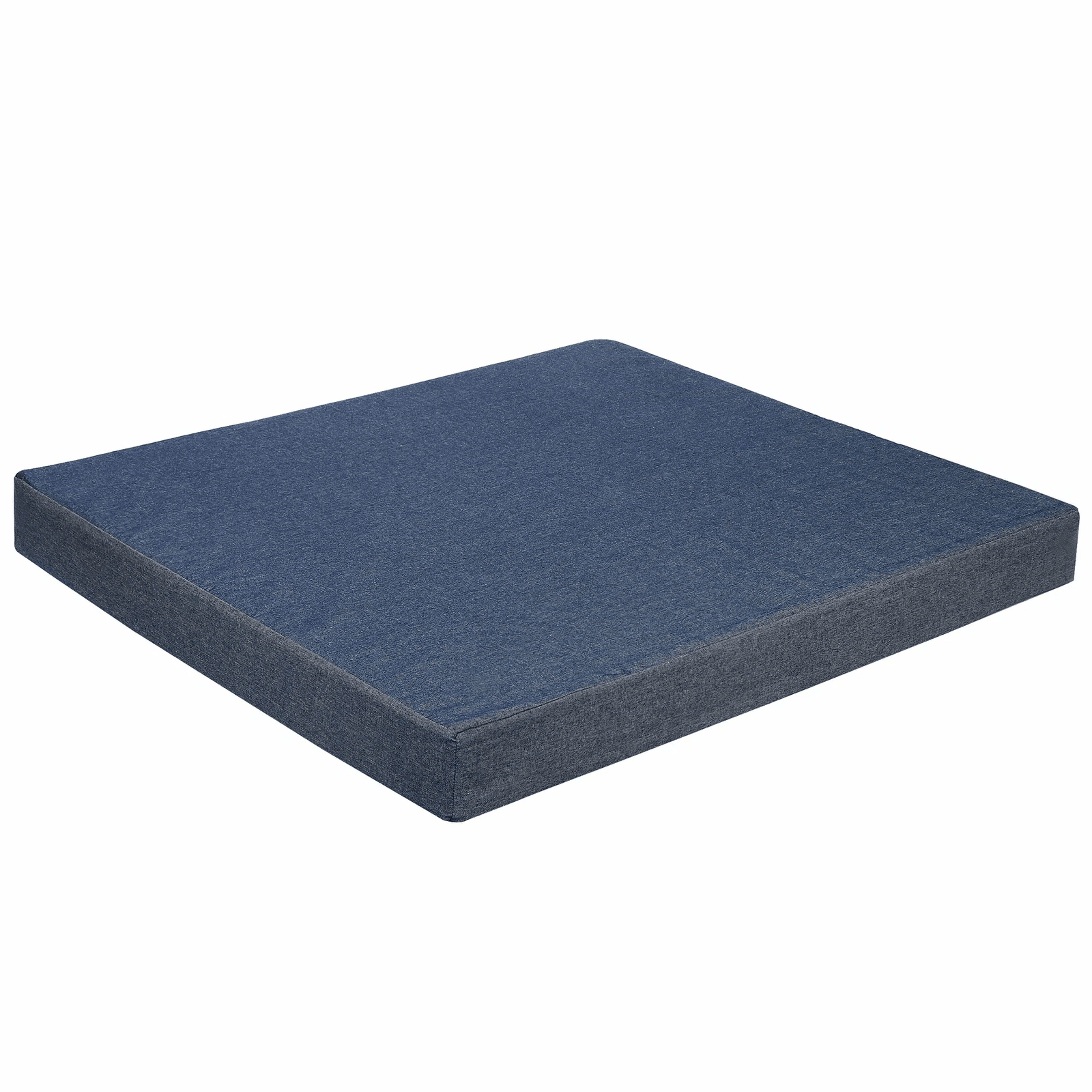 durable denim memory foam dog bed, waterproof washable case, blue pet bed with orthopedic support