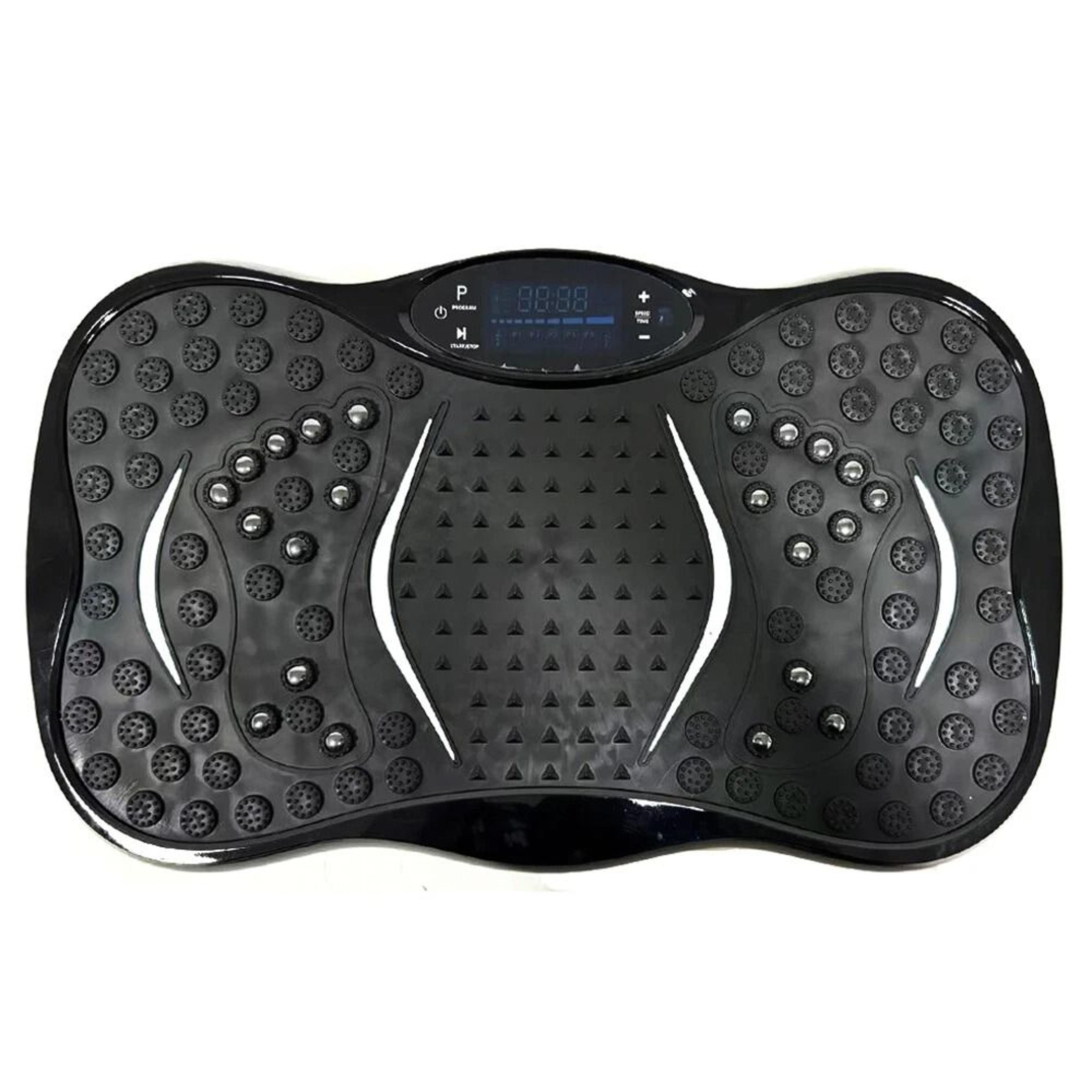 black vibration plate body exercise trainer, massage platform for home use, full body workout machine