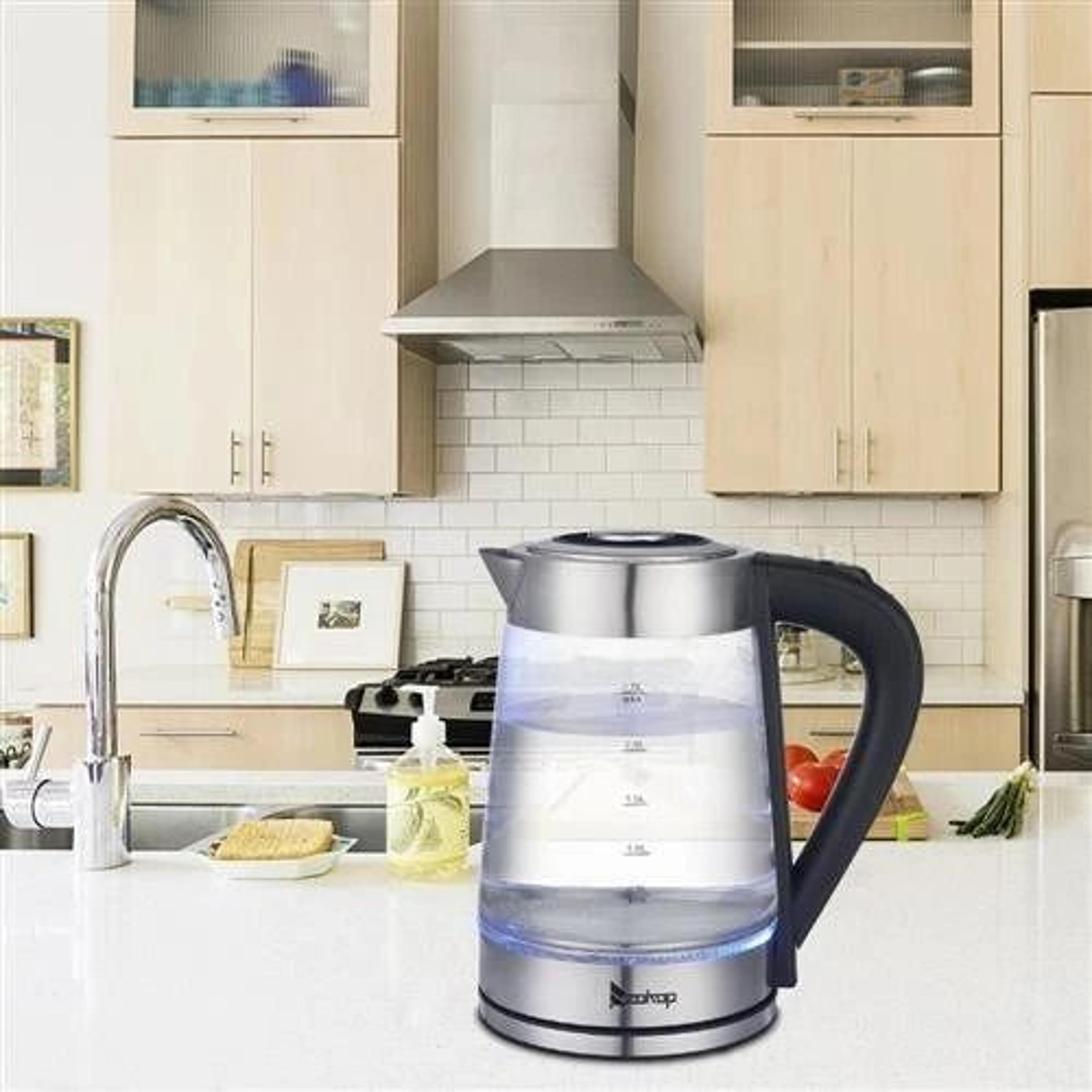 durable heating electric glass hot water kettle, home kitchen essential