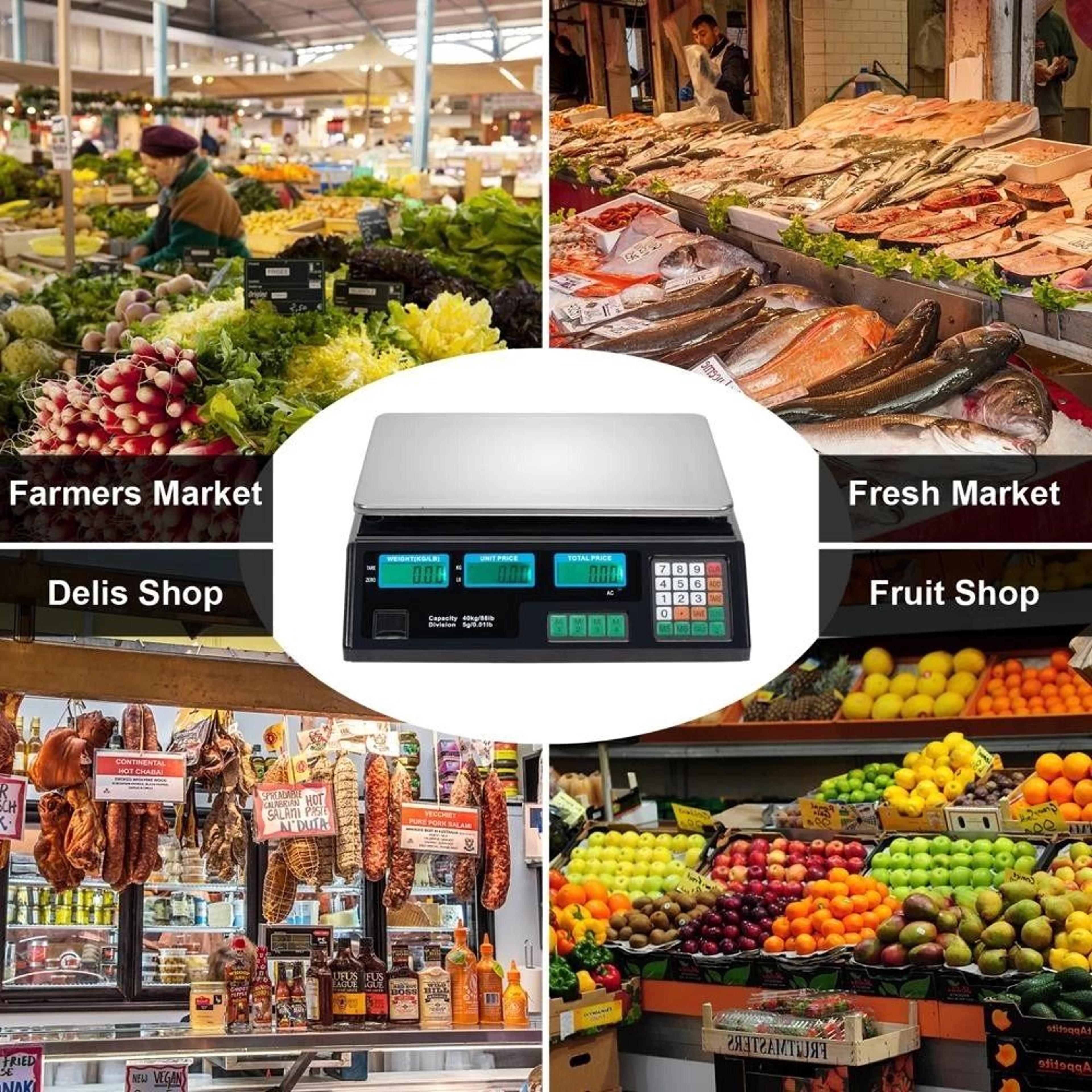 Price Computing Food New Digital Weight Scale For Meat Produce Deli Market 11
