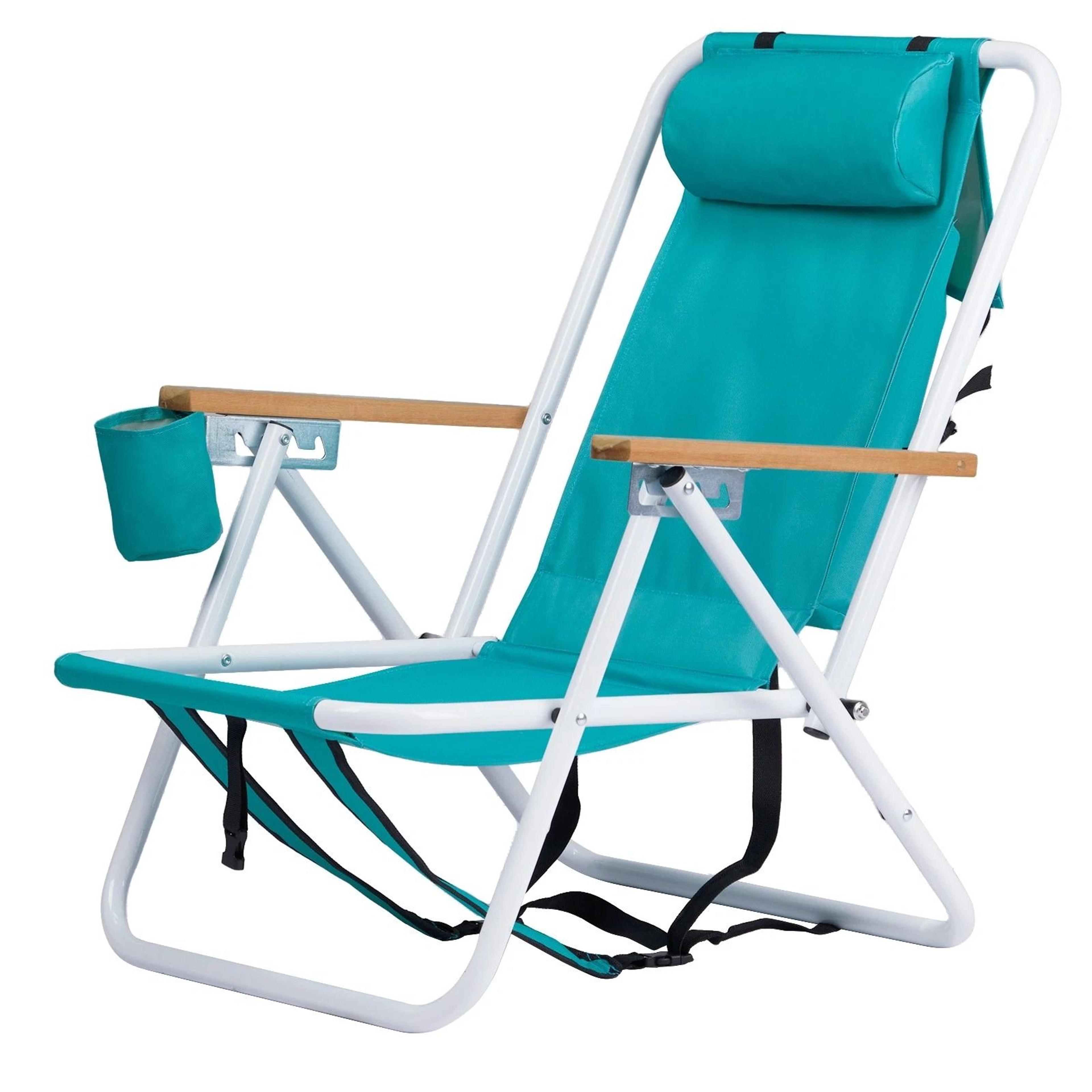 portable backpack folding beach chair position, camping chair for travel garden, comfortable and compact