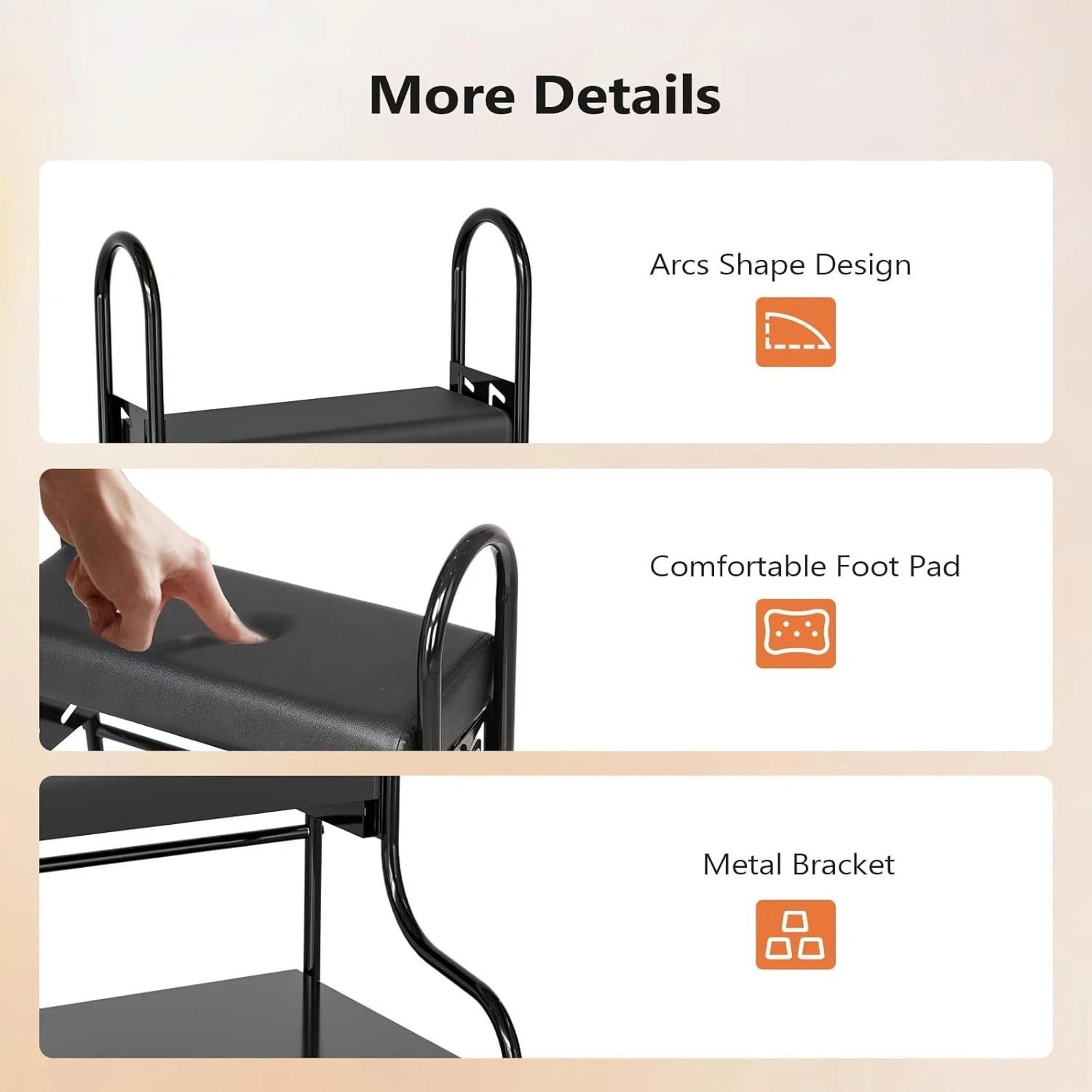 Nail  Foot Spa Cart Adjustable Height Trolley With PU Pad Locking Casters For Comfort And Durabilit 2